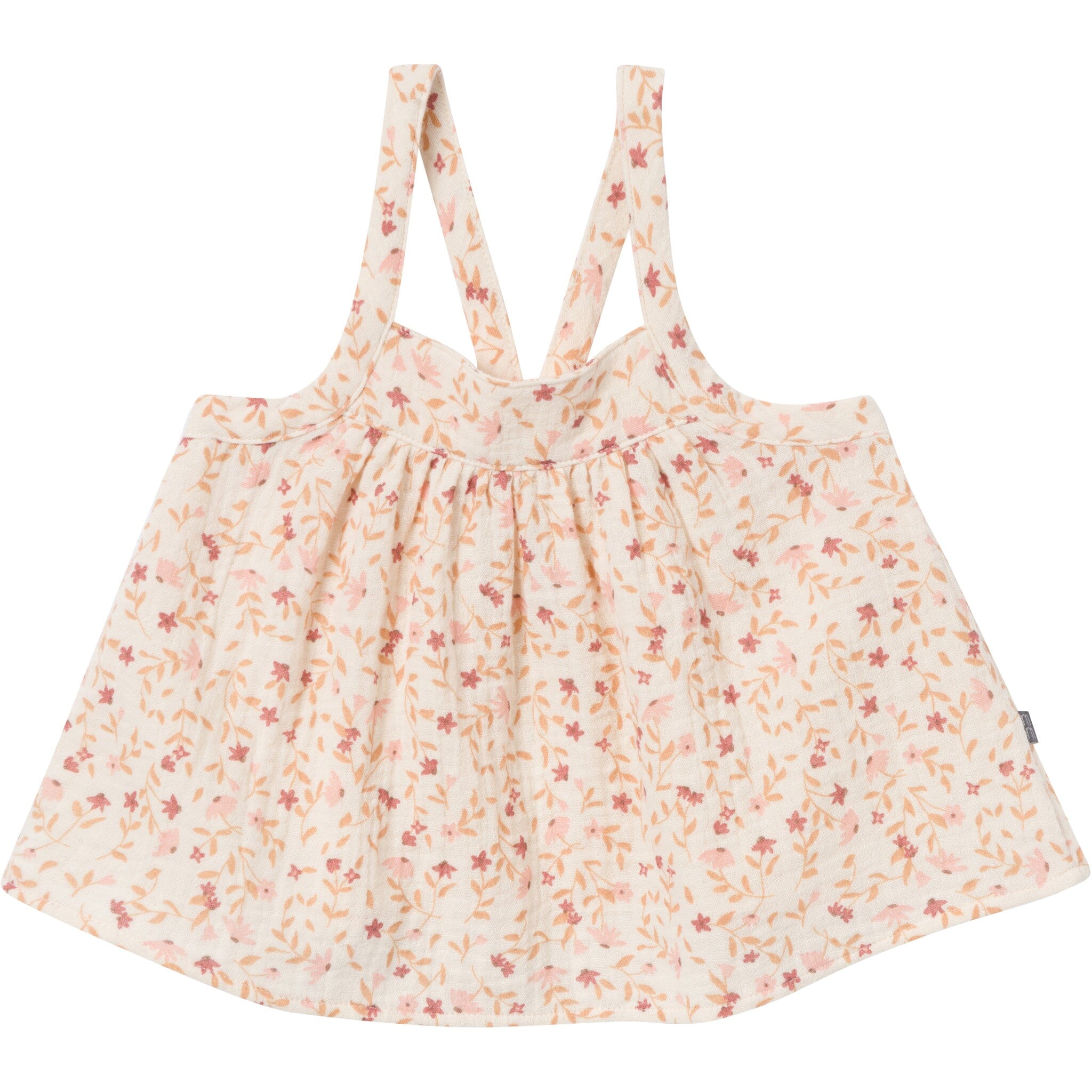 2-Piece Infant & Toddler Girls Beige Vine Floral Cropped Pants Set - Image 6