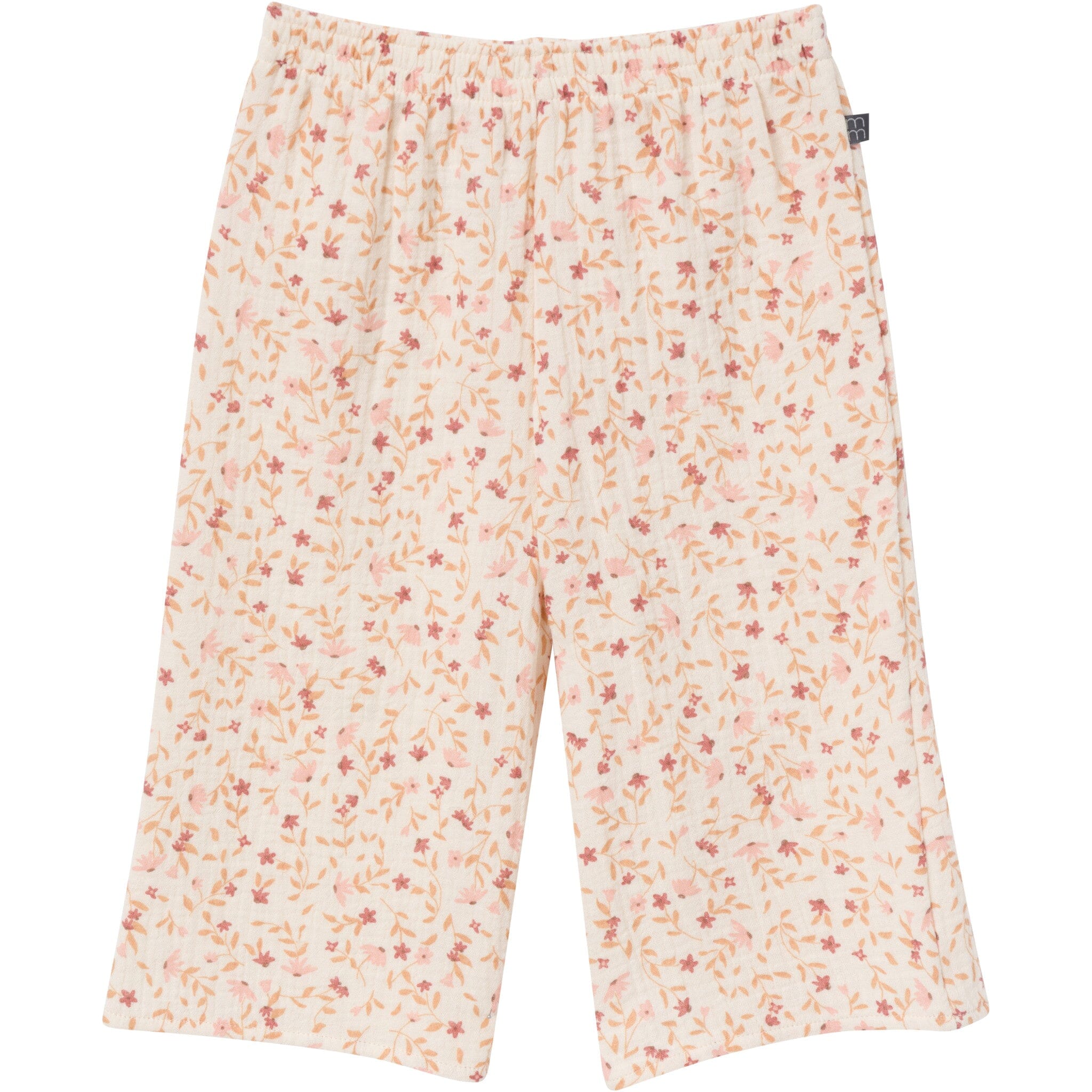 2-Piece Infant & Toddler Girls Beige Vine Floral Cropped Pants Set - Image 8