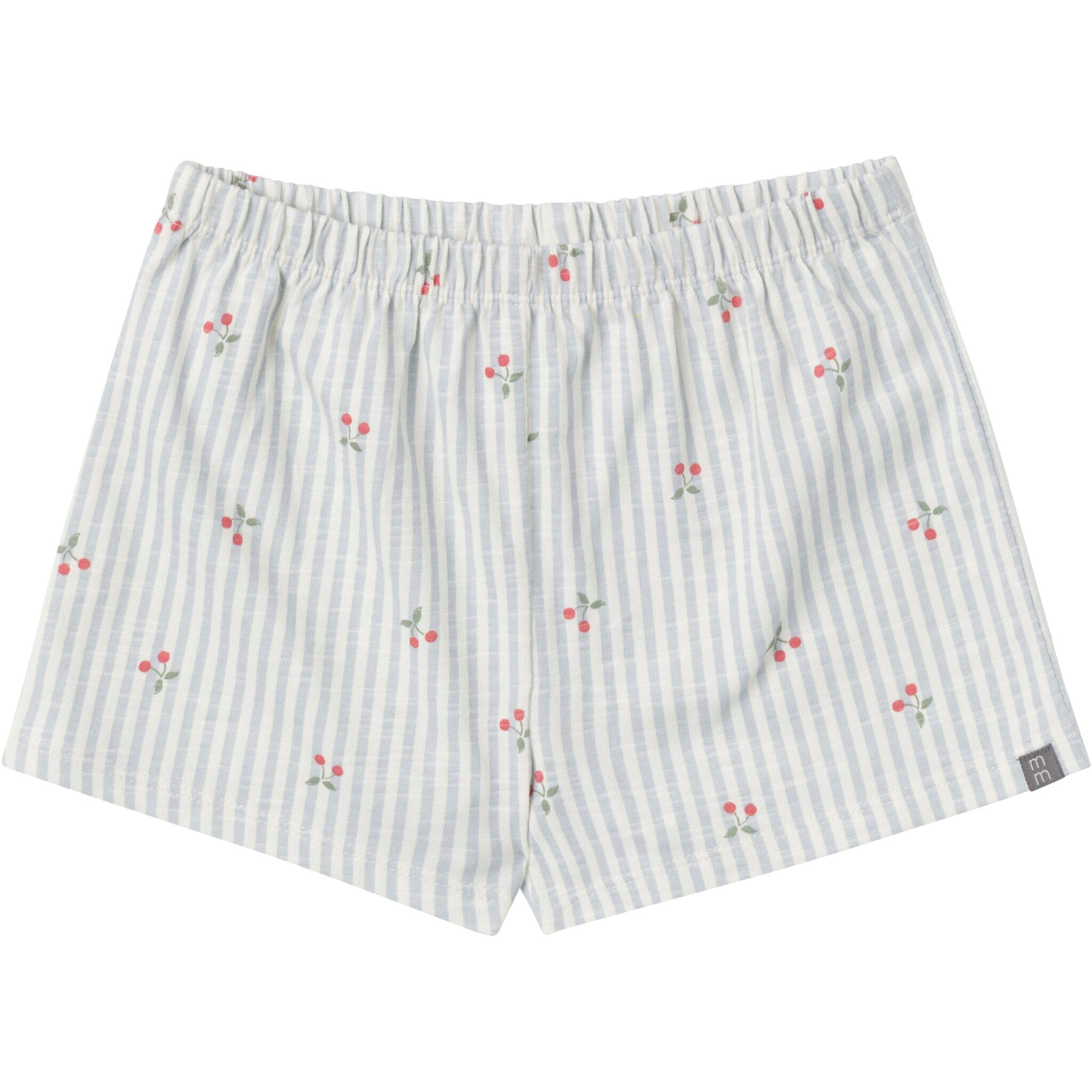 2-Piece Infant & Toddler Girls Cherry Stripes Ruffle Top and Shorts Set - Image 4