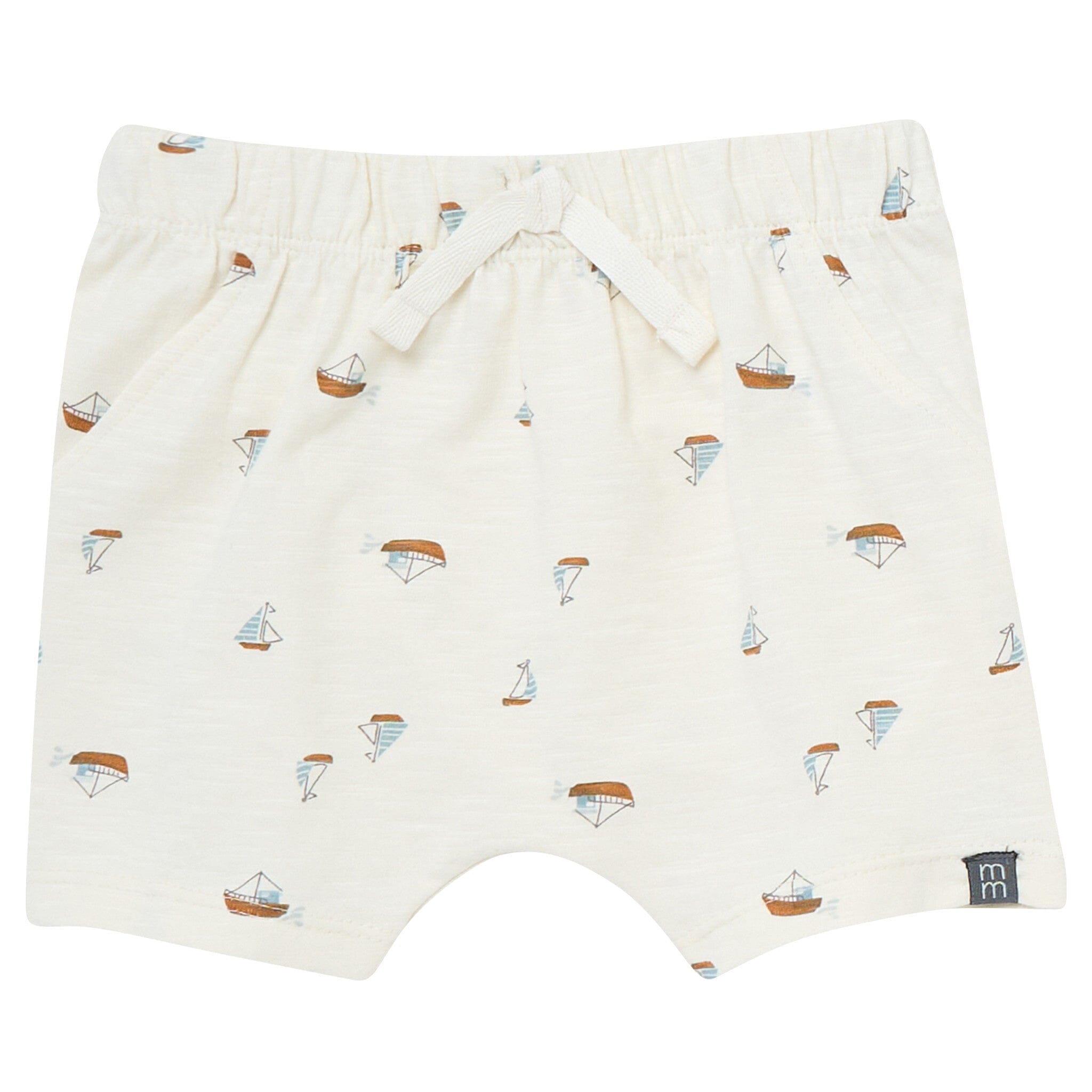 4-Piece Baby Boys Ivory Sailboats Sleeveless Shirts and Shorts Set - Image 5