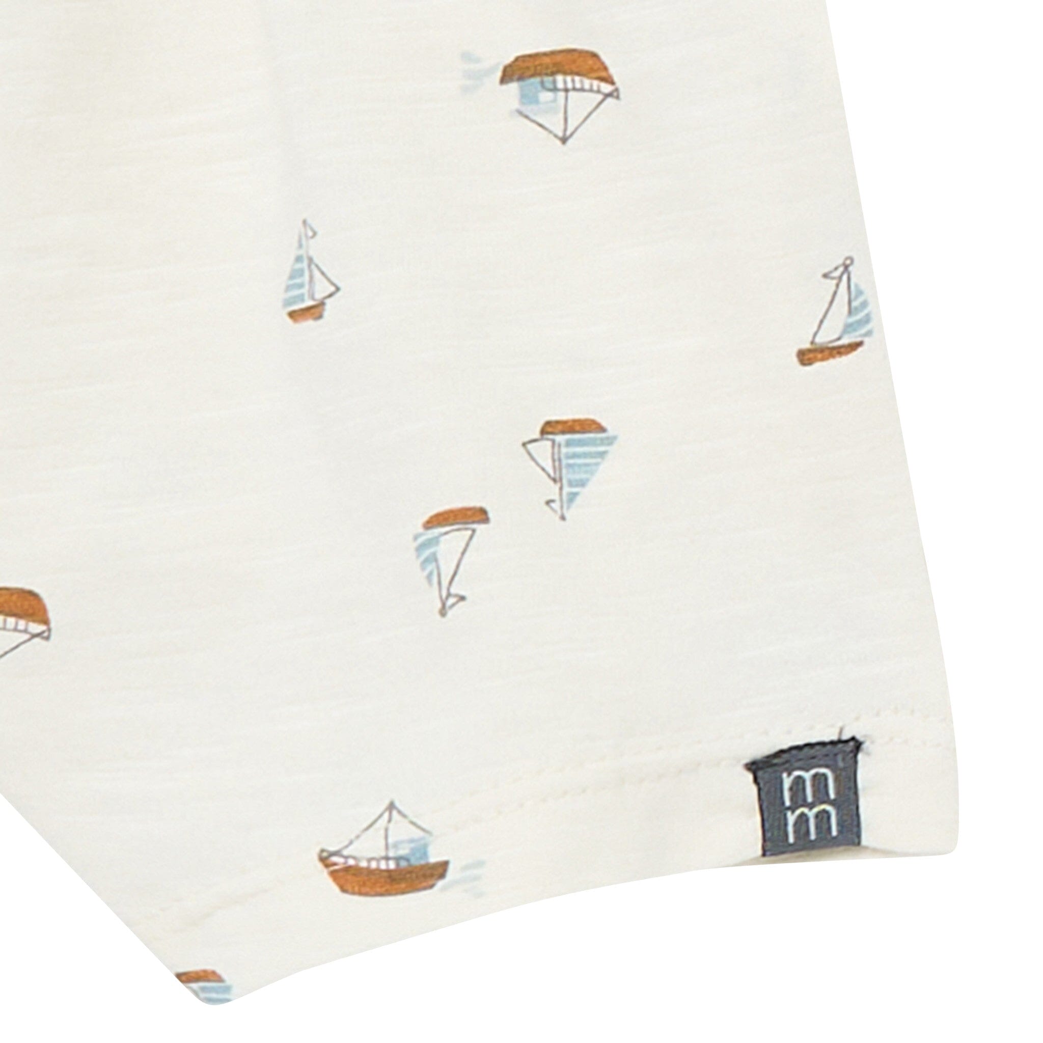 4-Piece Baby Boys Ivory Sailboats Sleeveless Shirts and Shorts Set - Image 7