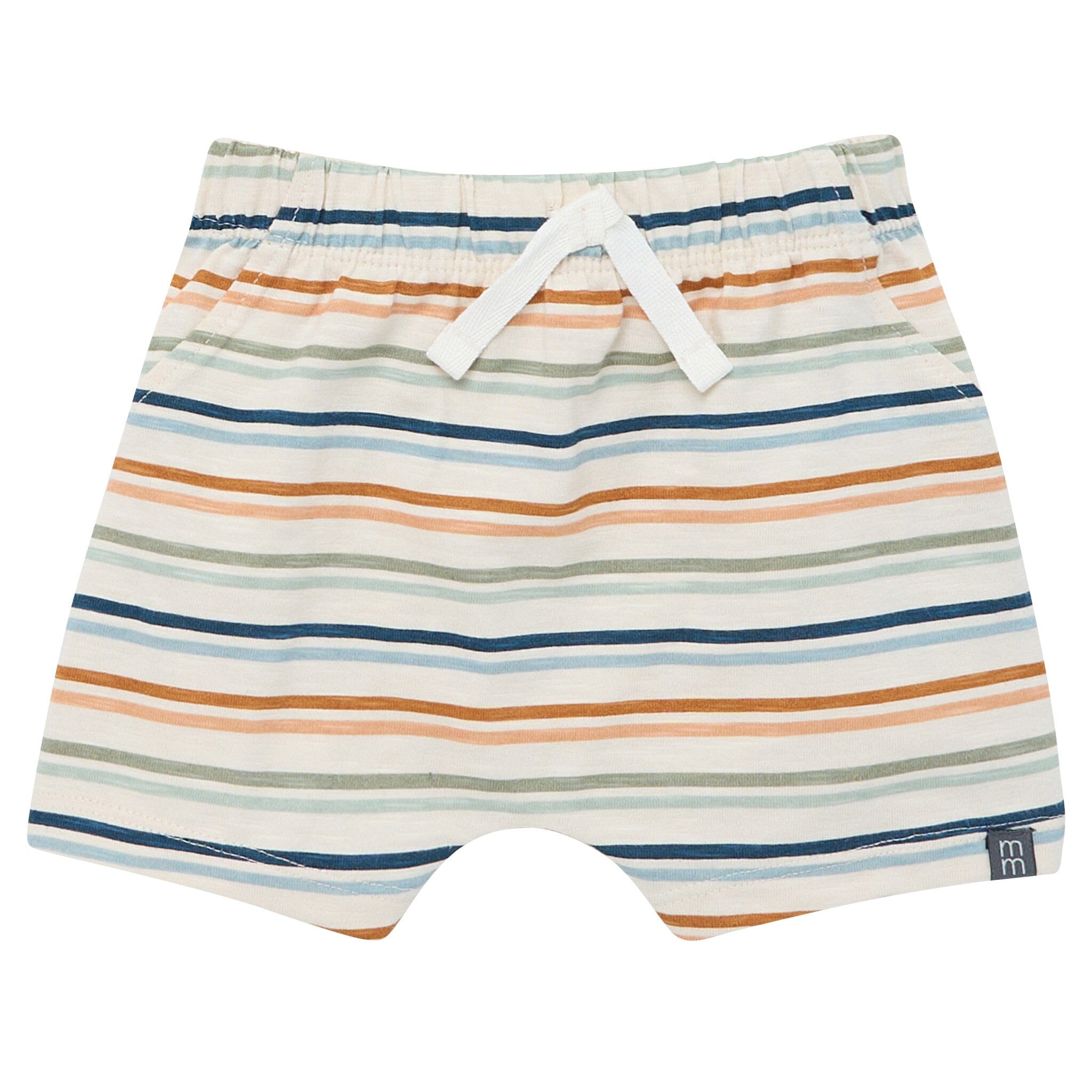 4-Piece Baby Boys Beige Stripe Sleeveless Shirts and Shorts Set - Image 5