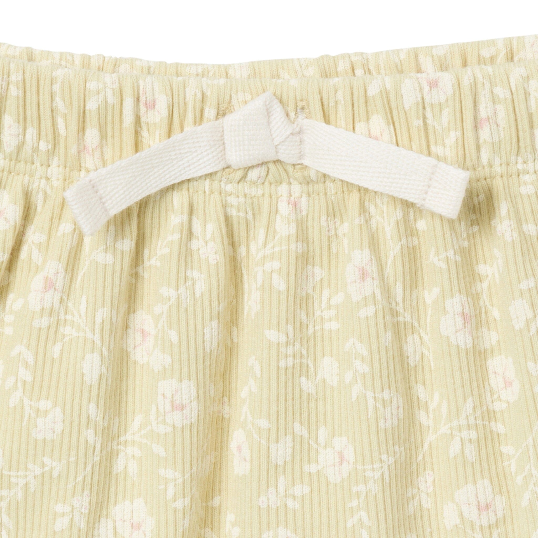 4-Piece Baby Girls Dusty Yellow Floral Short Sleeve Bodysuits and Shorts Set - Image 8