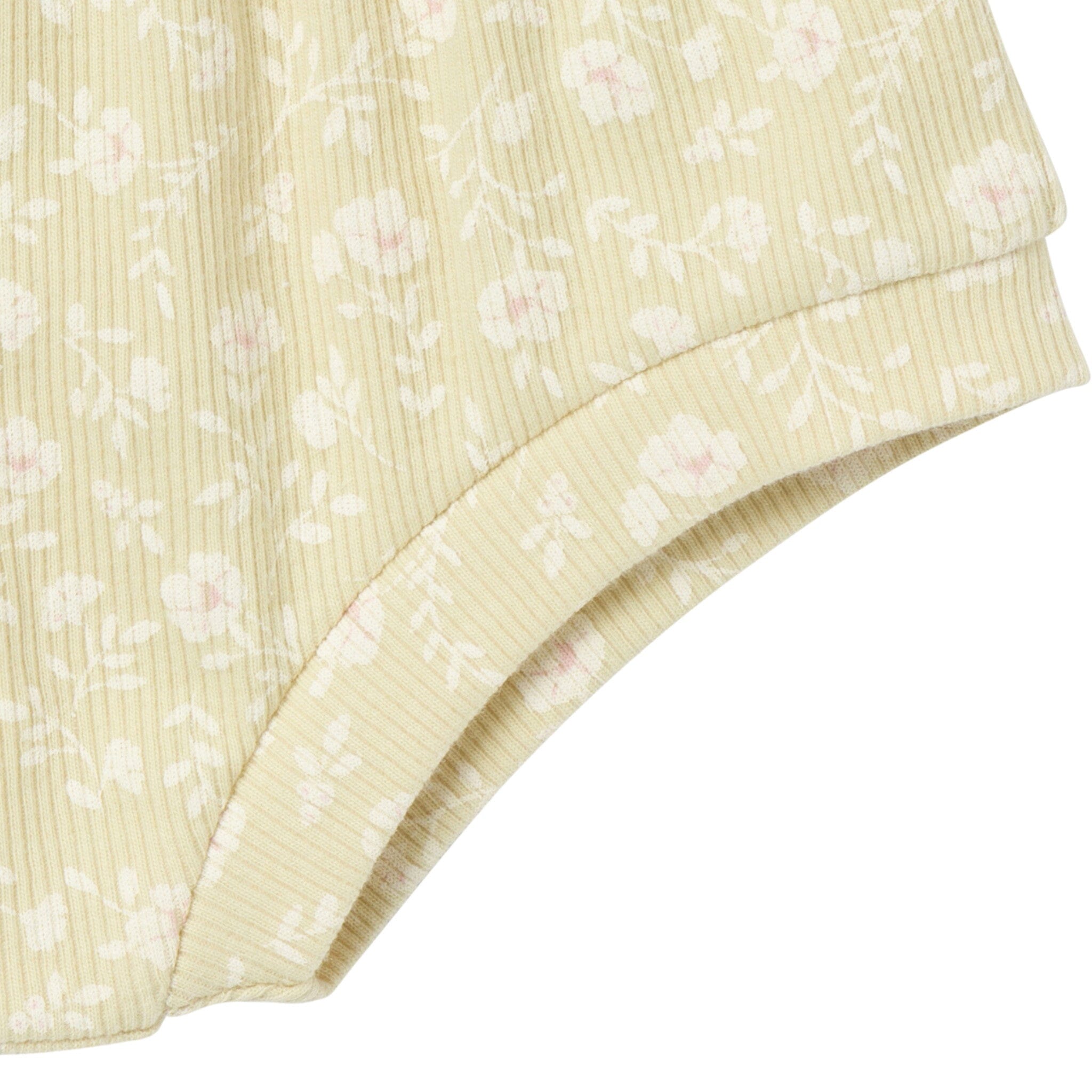 4-Piece Baby Girls Dusty Yellow Floral Short Sleeve Bodysuits and Shorts Set - Image 9