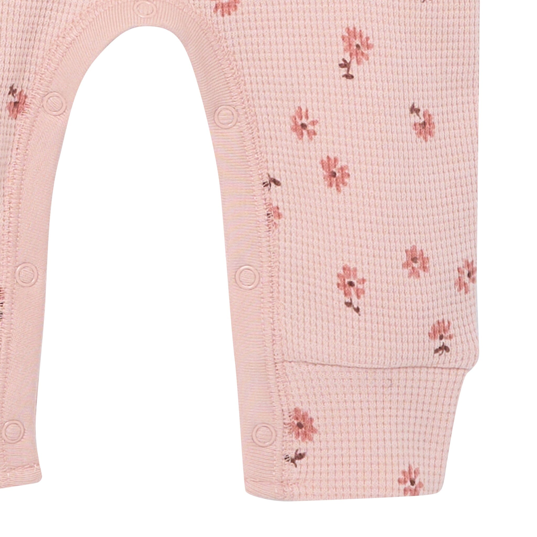 Baby Girls Tossed Daisy Short Sleeve Long Leg Romper - Image 4