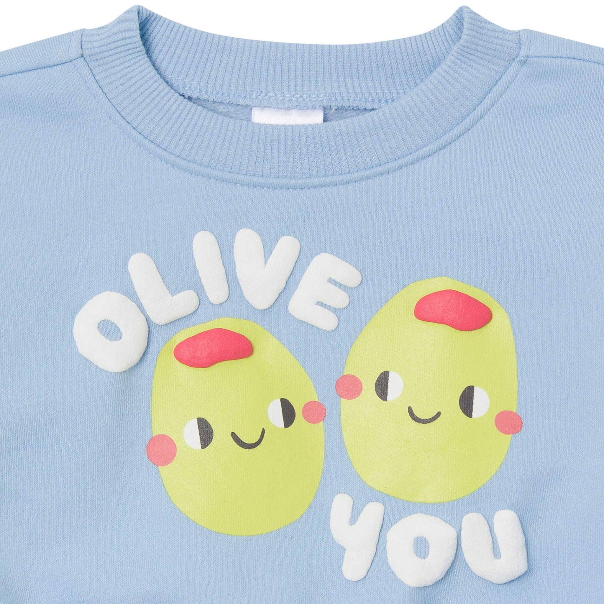 Baby Neutral Olive You Sweatshirt - Image 2
