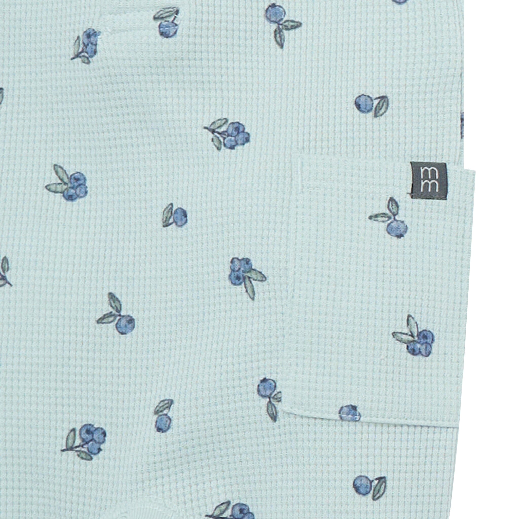 Baby Girls Light Sky Blueberry Short Sleeve Long Leg Romper - Image 5