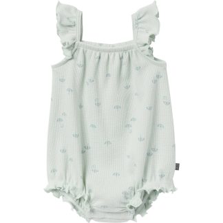 Baby Girls Light Sky Beach Umbrella Bubble Romper
