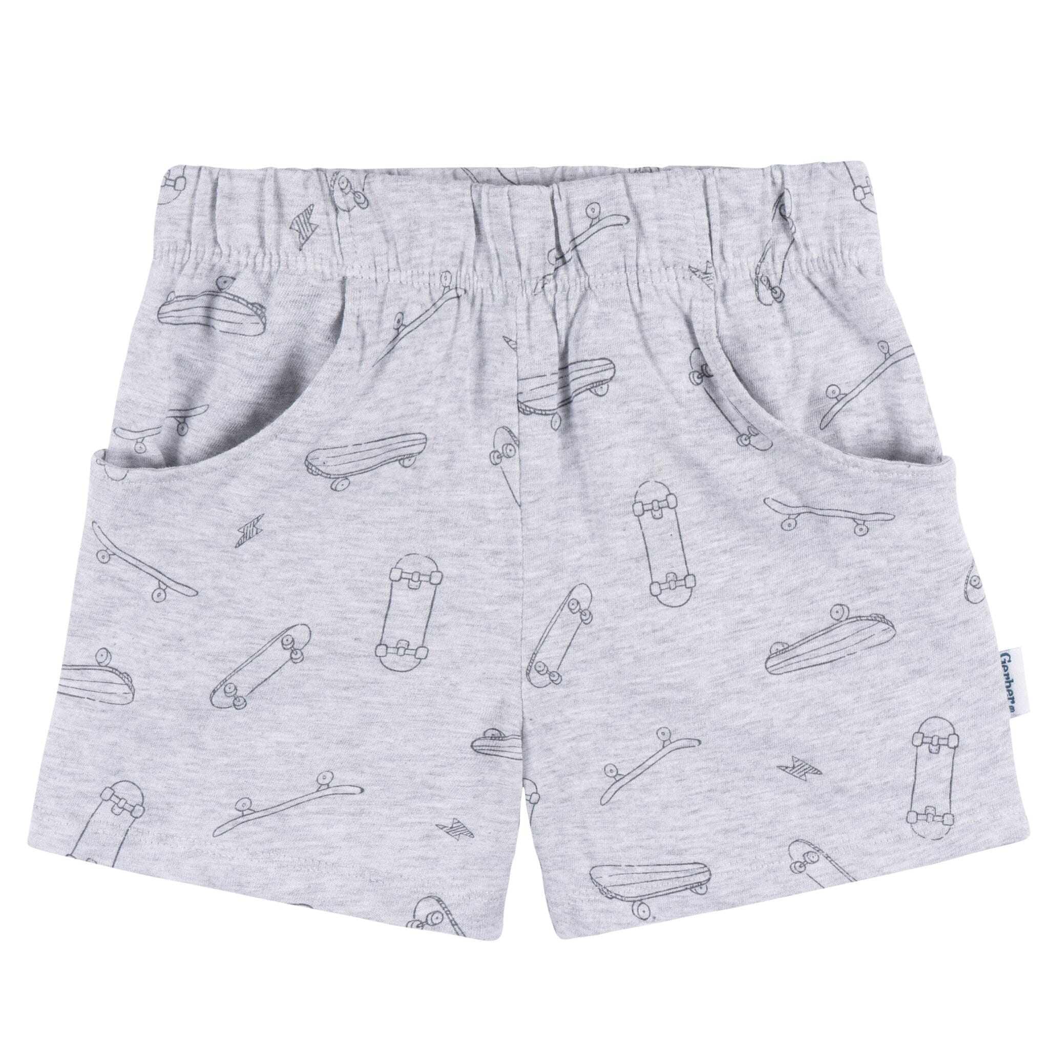 2-Piece Baby & Toddler Boys Heather Skateboard T-Shirt and Shorts Set - Image 6