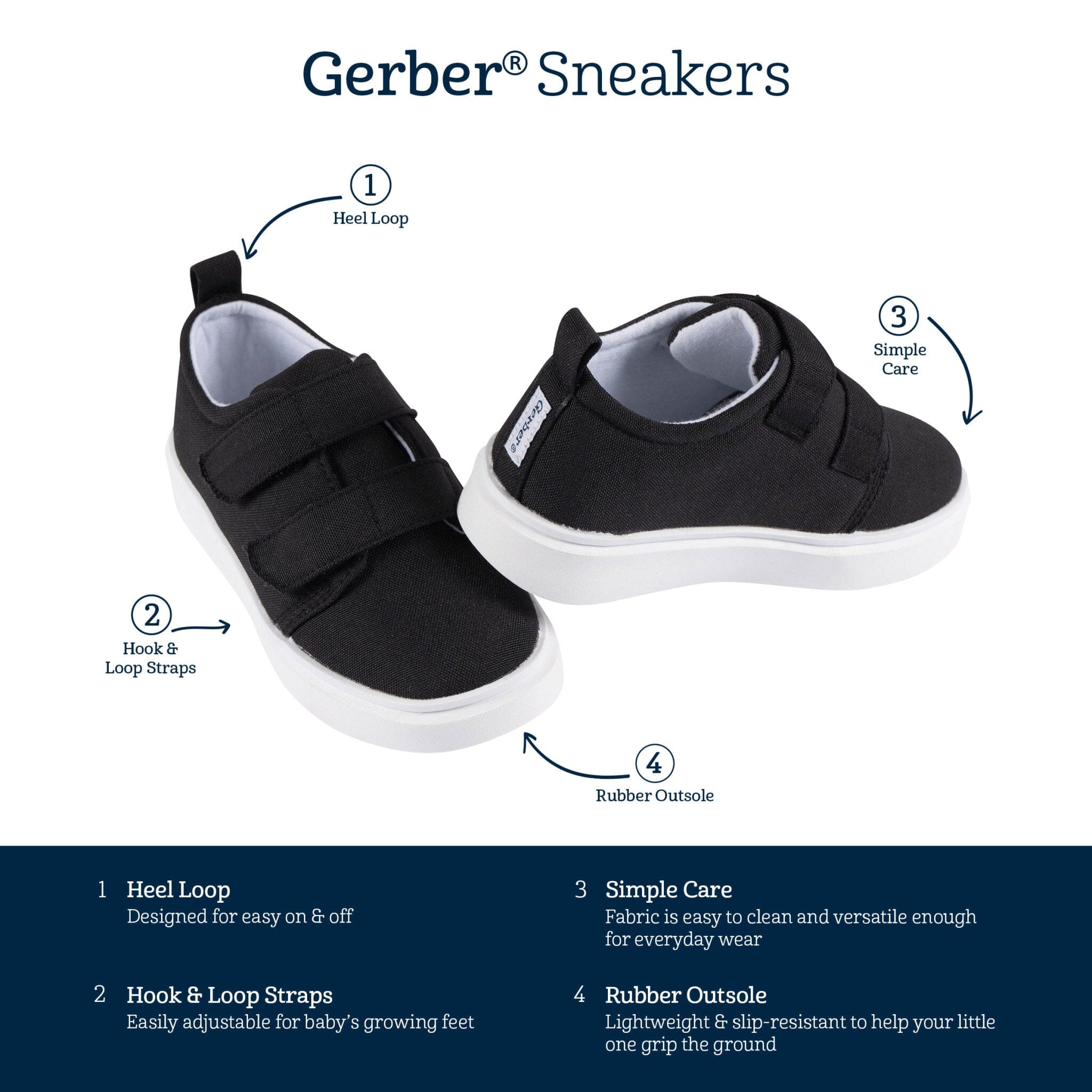 Infant & Toddler Neutral Black Strap Sneaker - Image 6
