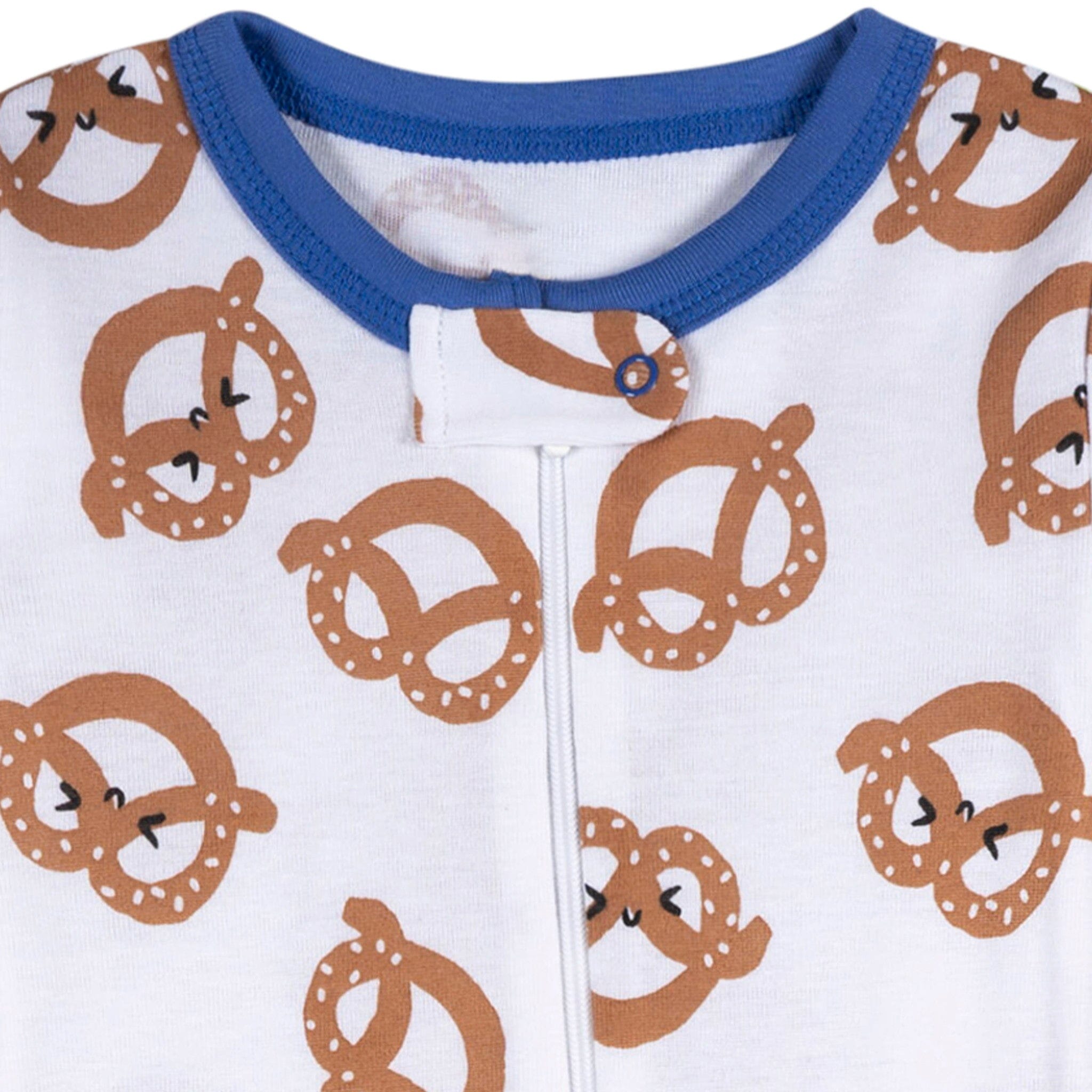 4-Pack Baby Boys Snack Truck Snug Fit Footed Pajamas - Image 4