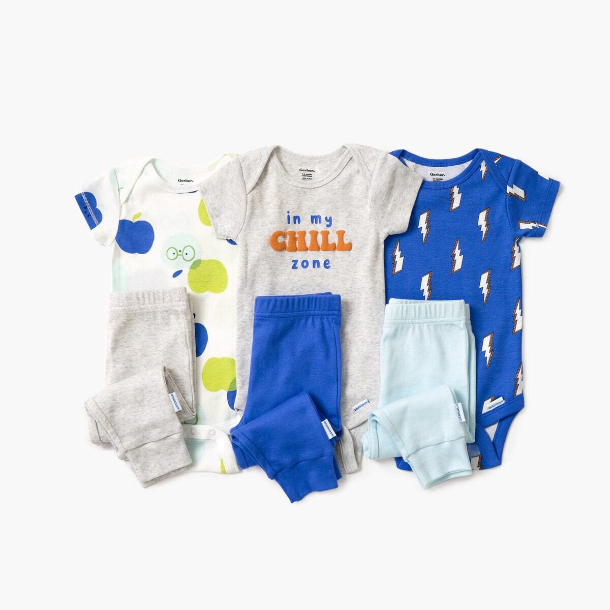 6-Piece Baby Boys Chill Zone Onesies® and Active Pant Set - Image 3