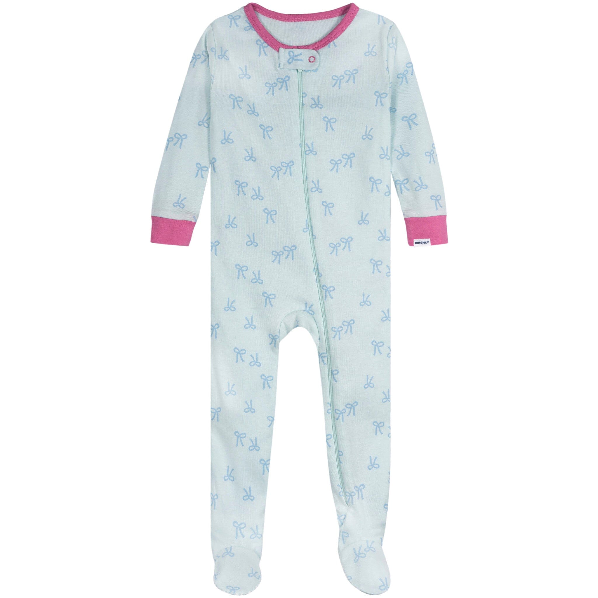 4-Pack Baby Girls Pears Snug Fit Footed Pajamas - Image 2