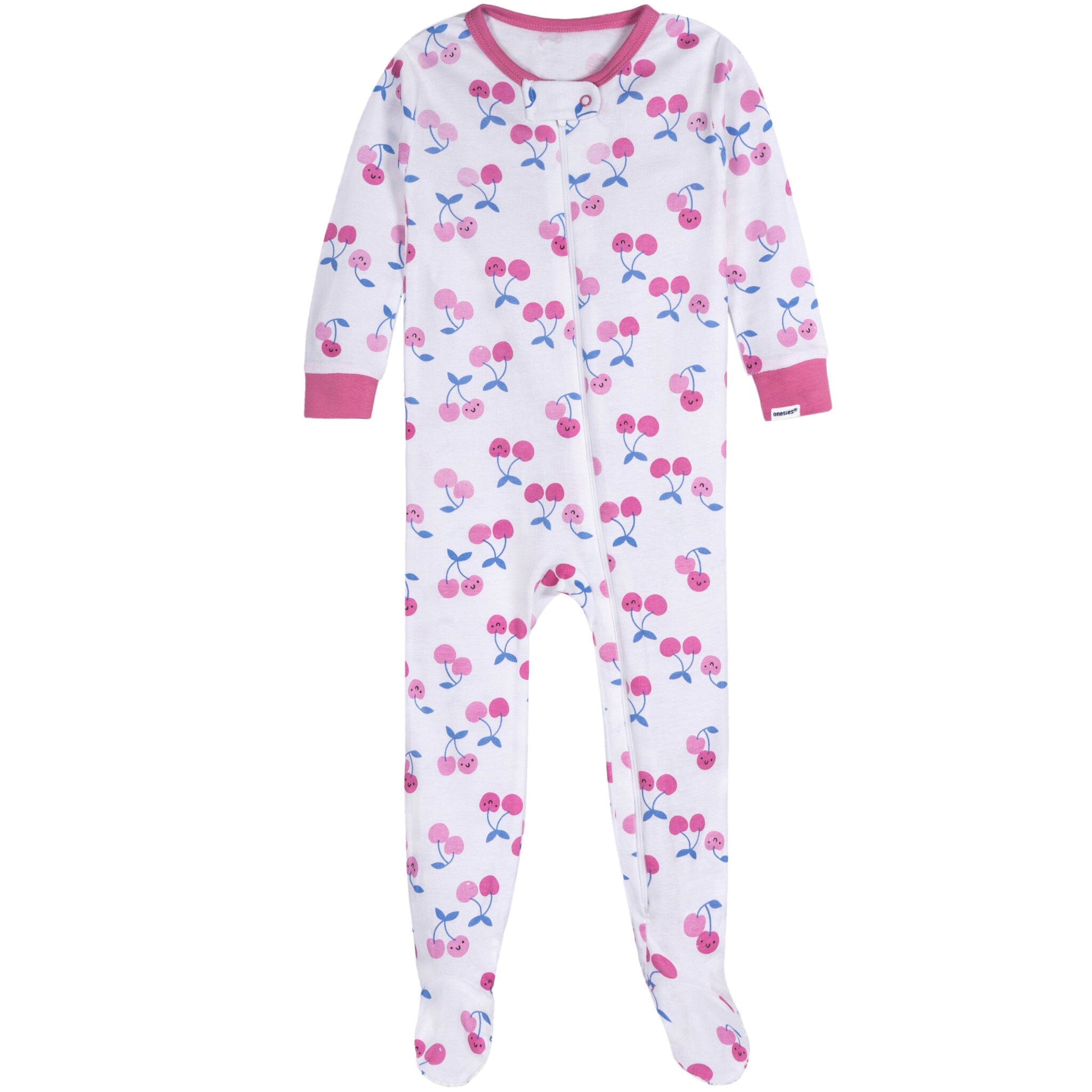 4-Pack Baby Girls Pears Snug Fit Footed Pajamas - Image 6