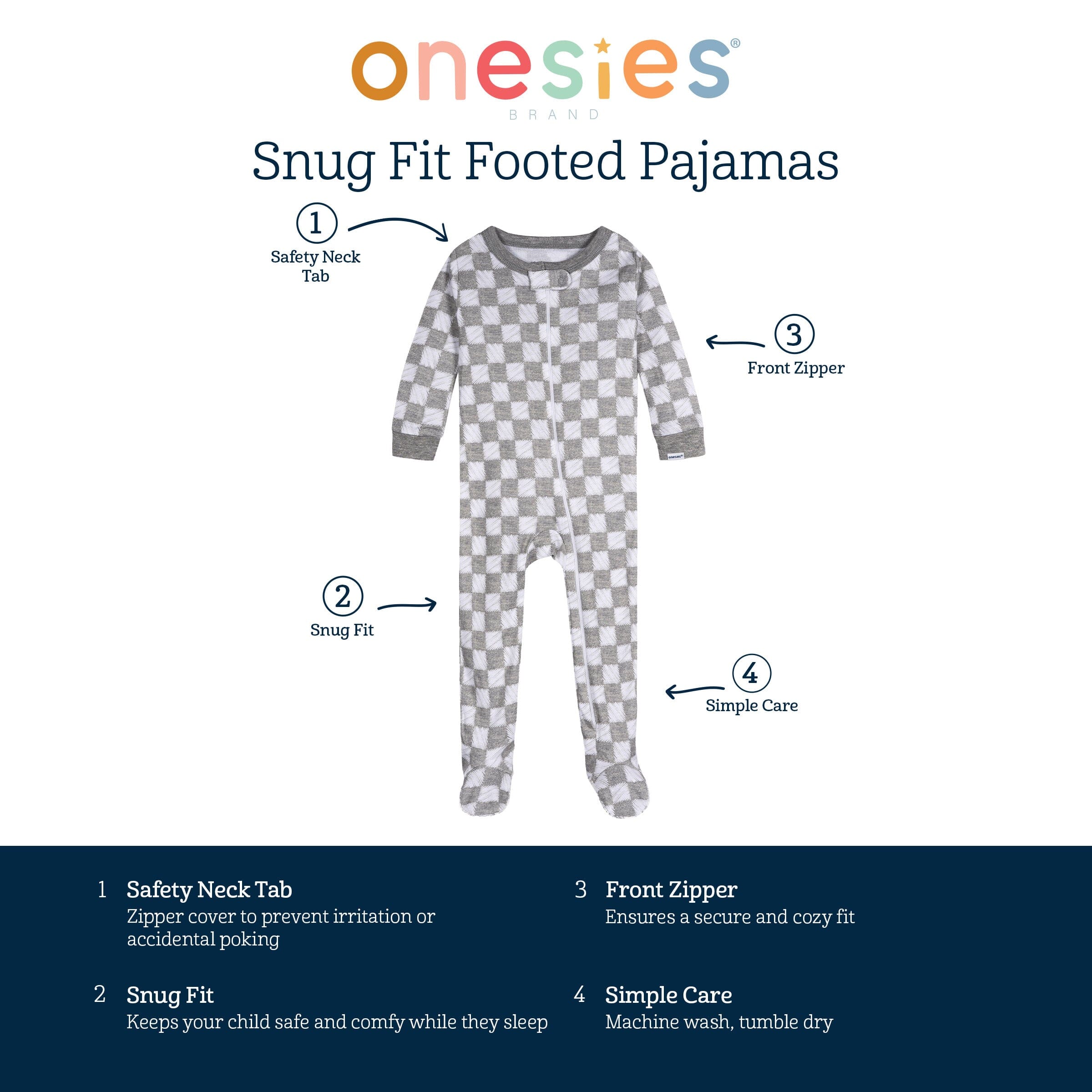 4-Pack Baby Boys Treats Snug Fit Footed Pajamas - Image 10