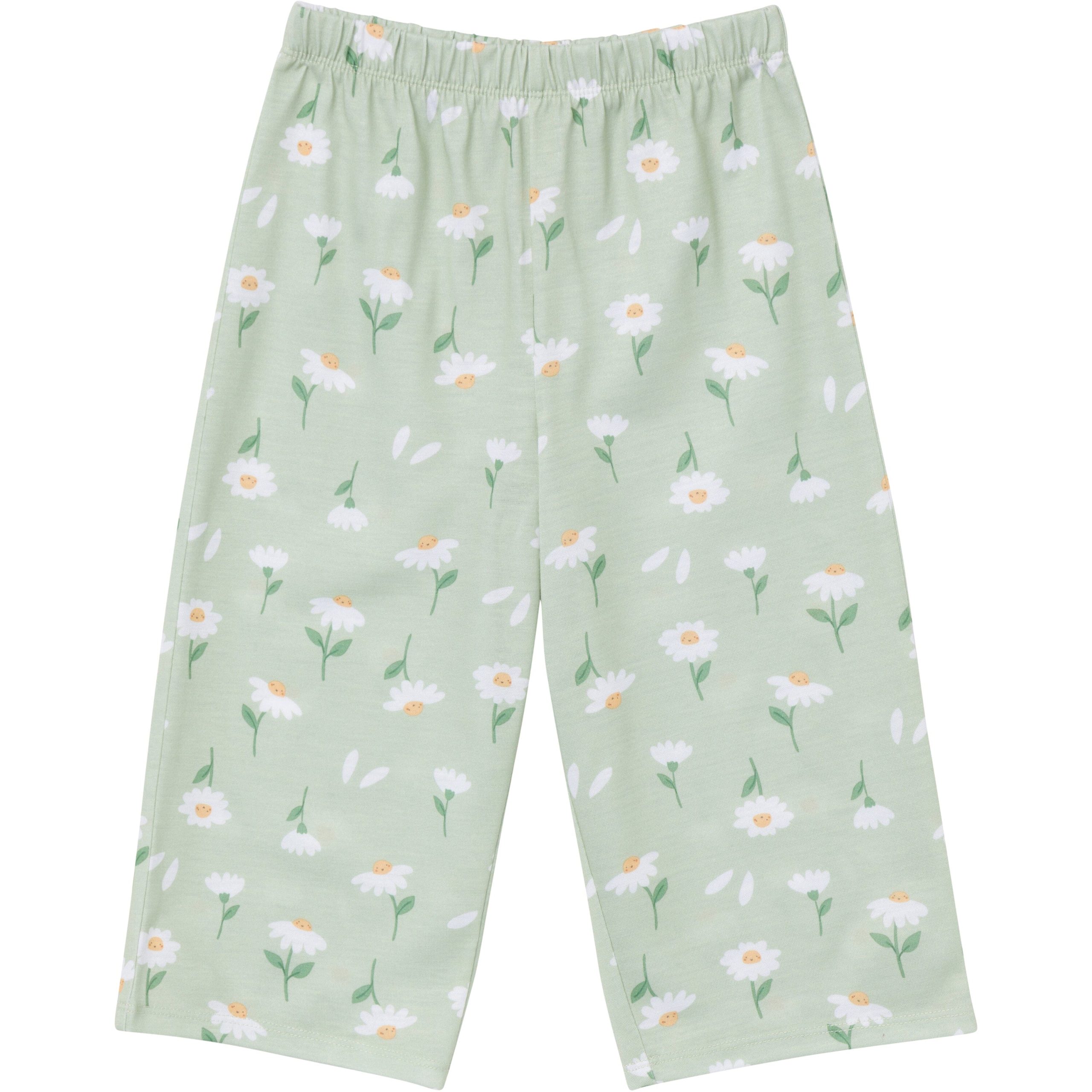 3-Piece Toddler Girls Daisies T-Shirt, Shorts & Pants Pajama Set - Image 8