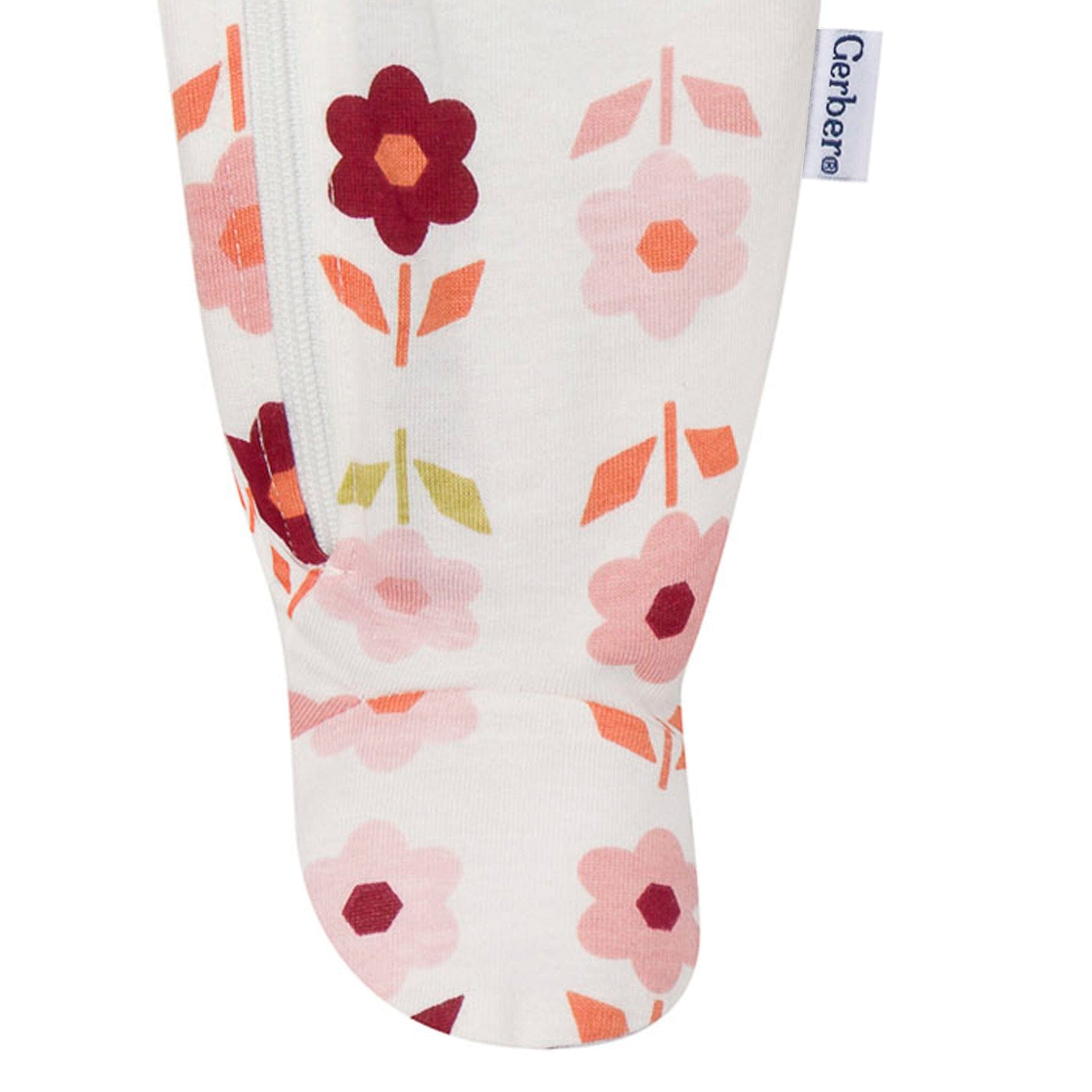 2-Pack Baby Girls Burgundy & Cream Floral Sleep 'N Play - Image 4