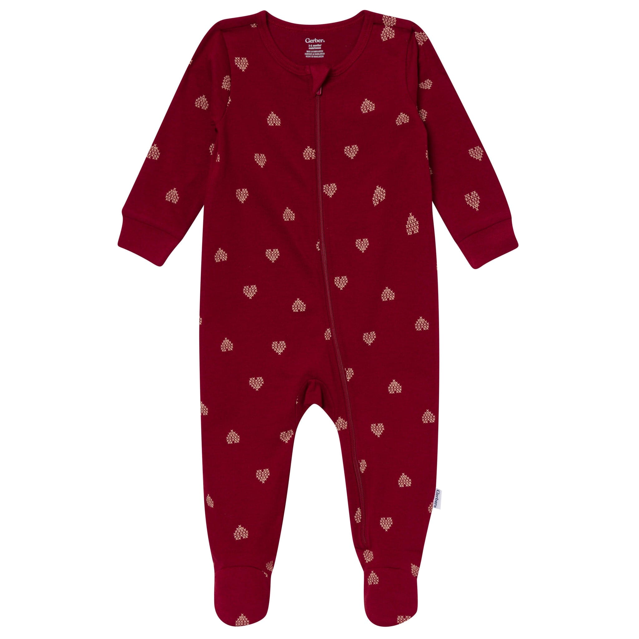 2-Pack Baby Girls Burgundy & Cream Floral Sleep 'N Play - Image 5