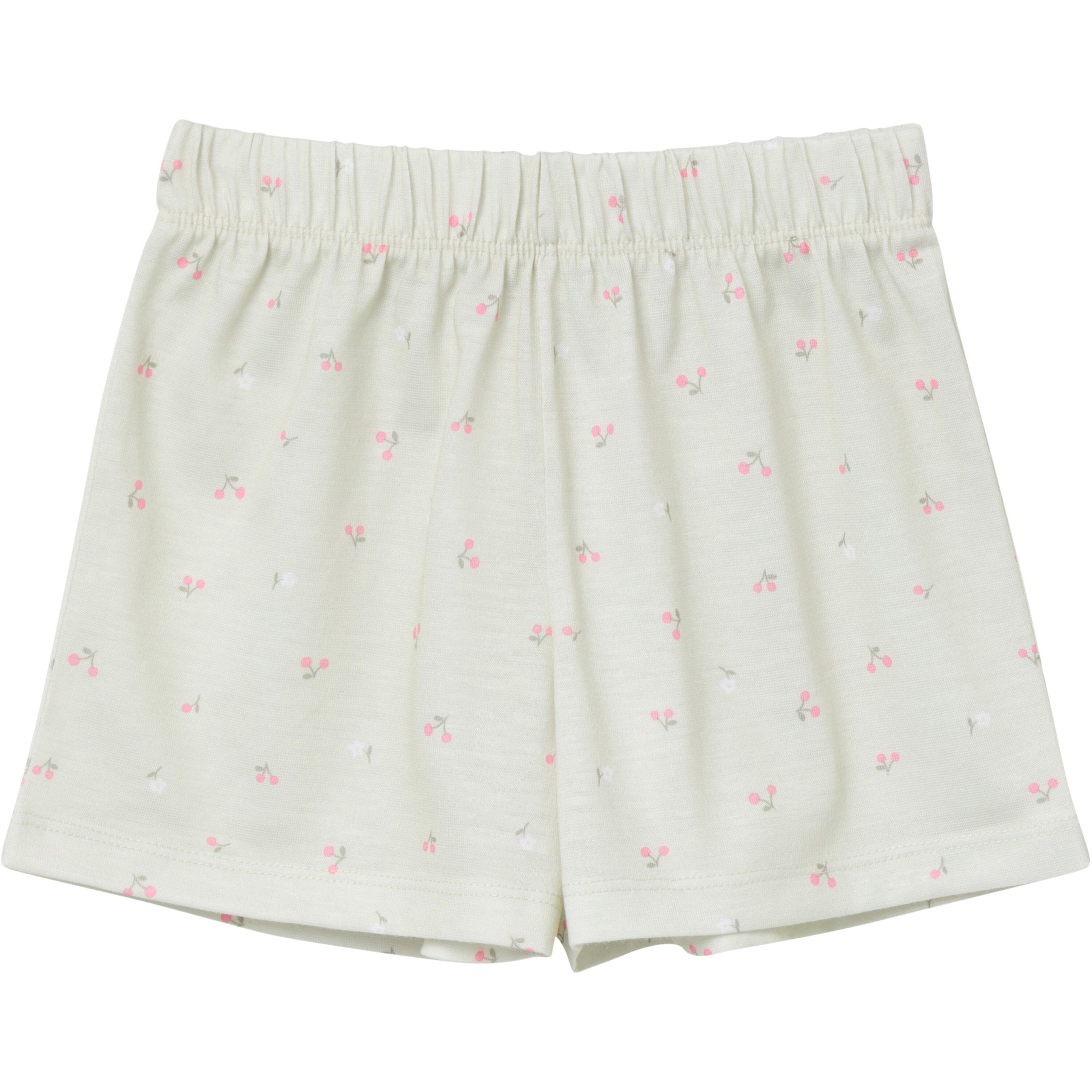 2-Piece Infant & Toddler Girls Cherries Button Up Pajama Shorts Set - Image 8