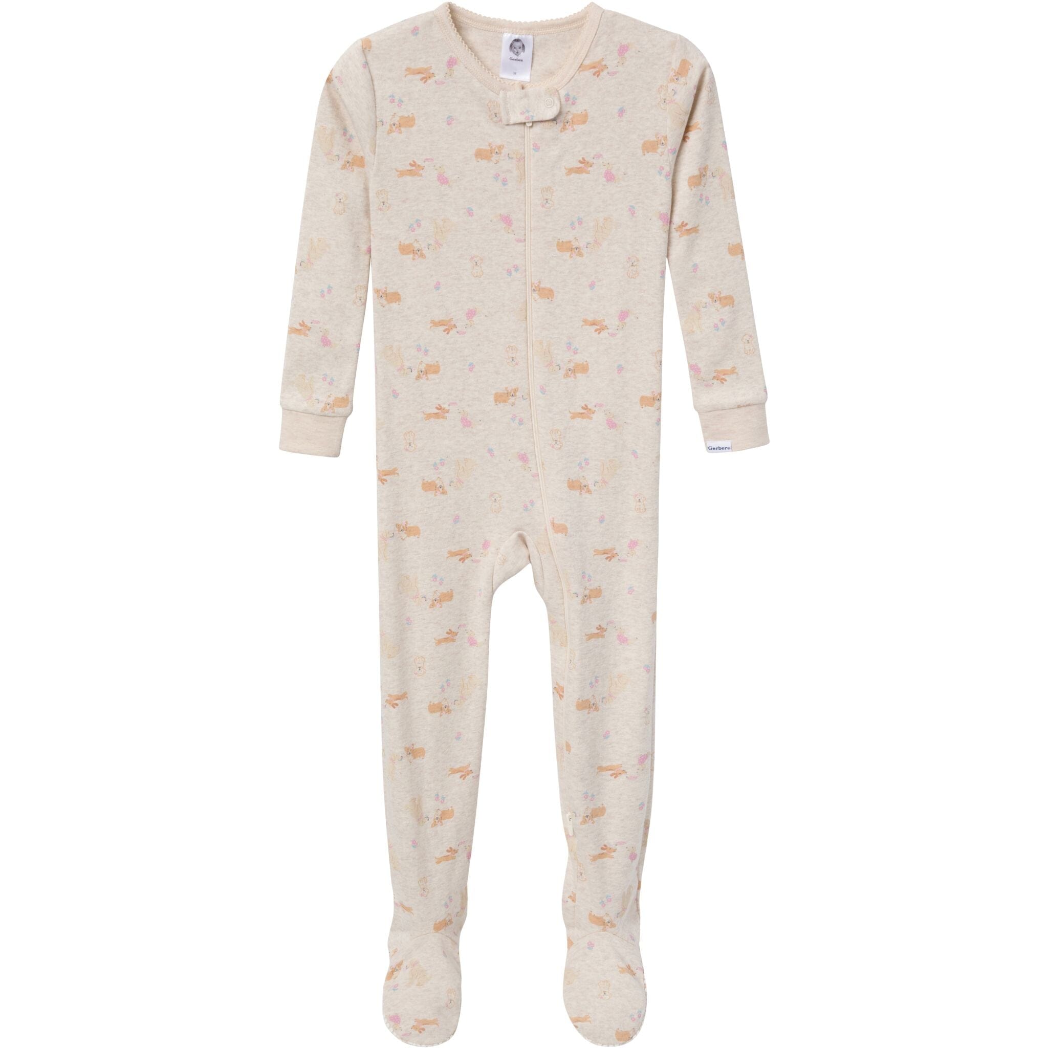 2-Pack Baby & Toddler Girls Dogs Snug Fit Footed Pajamas - Image 4