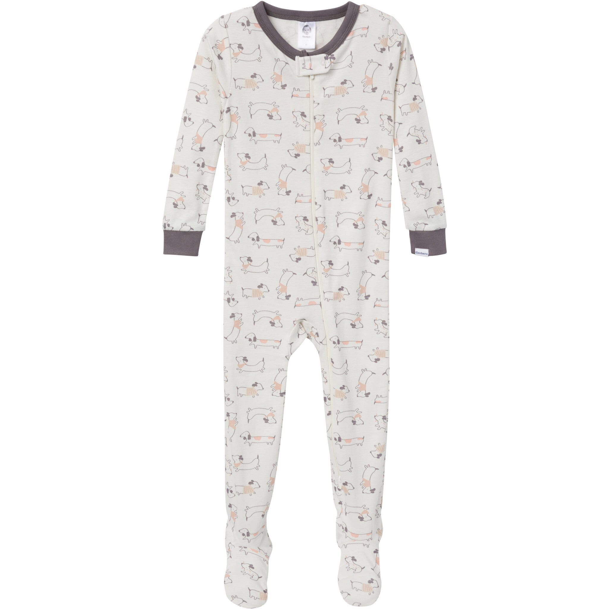 4-Pack Baby & Toddler Neutral Dog Snug Fit Footed Pajamas - Image 6
