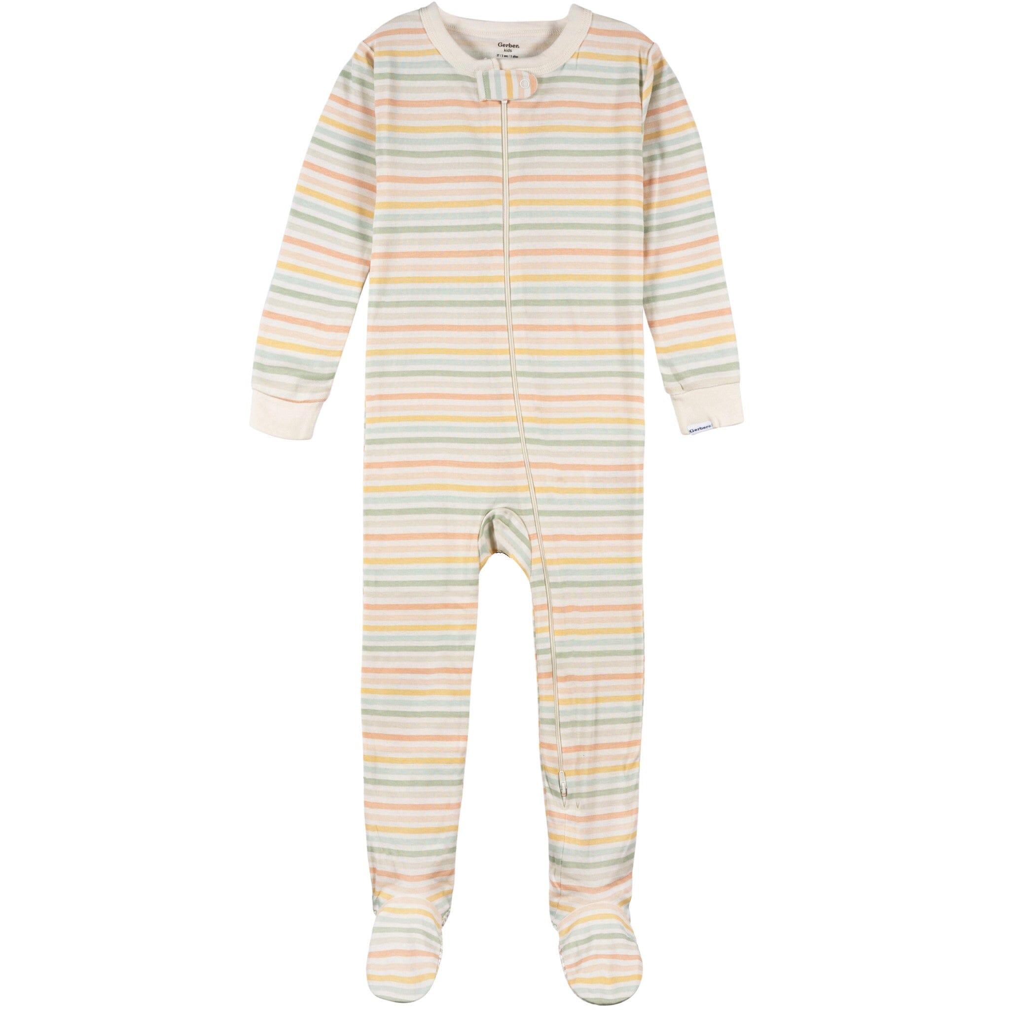 4-Pack Baby & Toddler Neutral Safari Snug Fit Footed Pajamas - Image 4