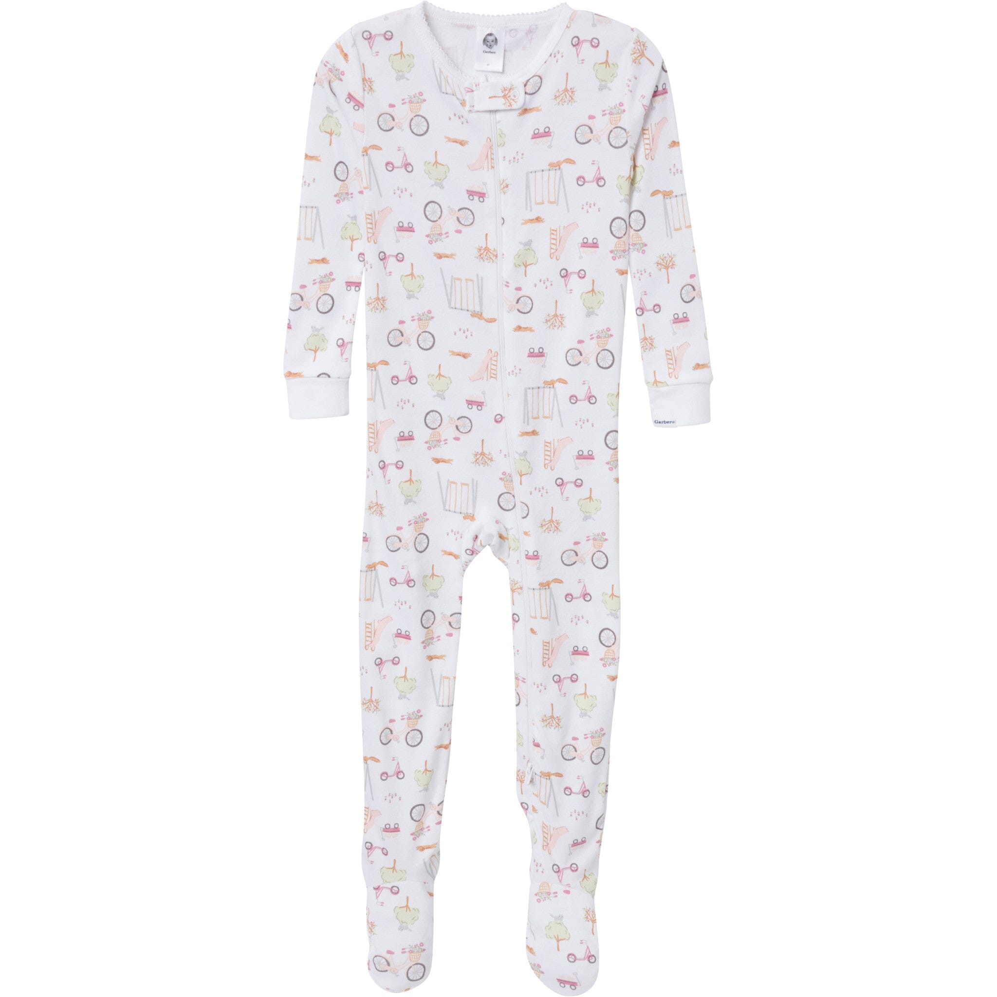 4-Pack Baby & Toddler Girls Dogs Snug Fit Footed Pajamas - Image 11