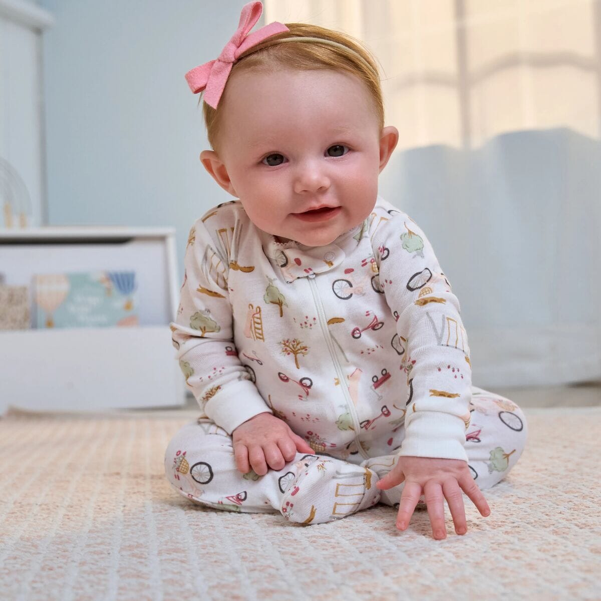 4-Pack Baby & Toddler Girls Dogs Snug Fit Footed Pajamas - Image 4