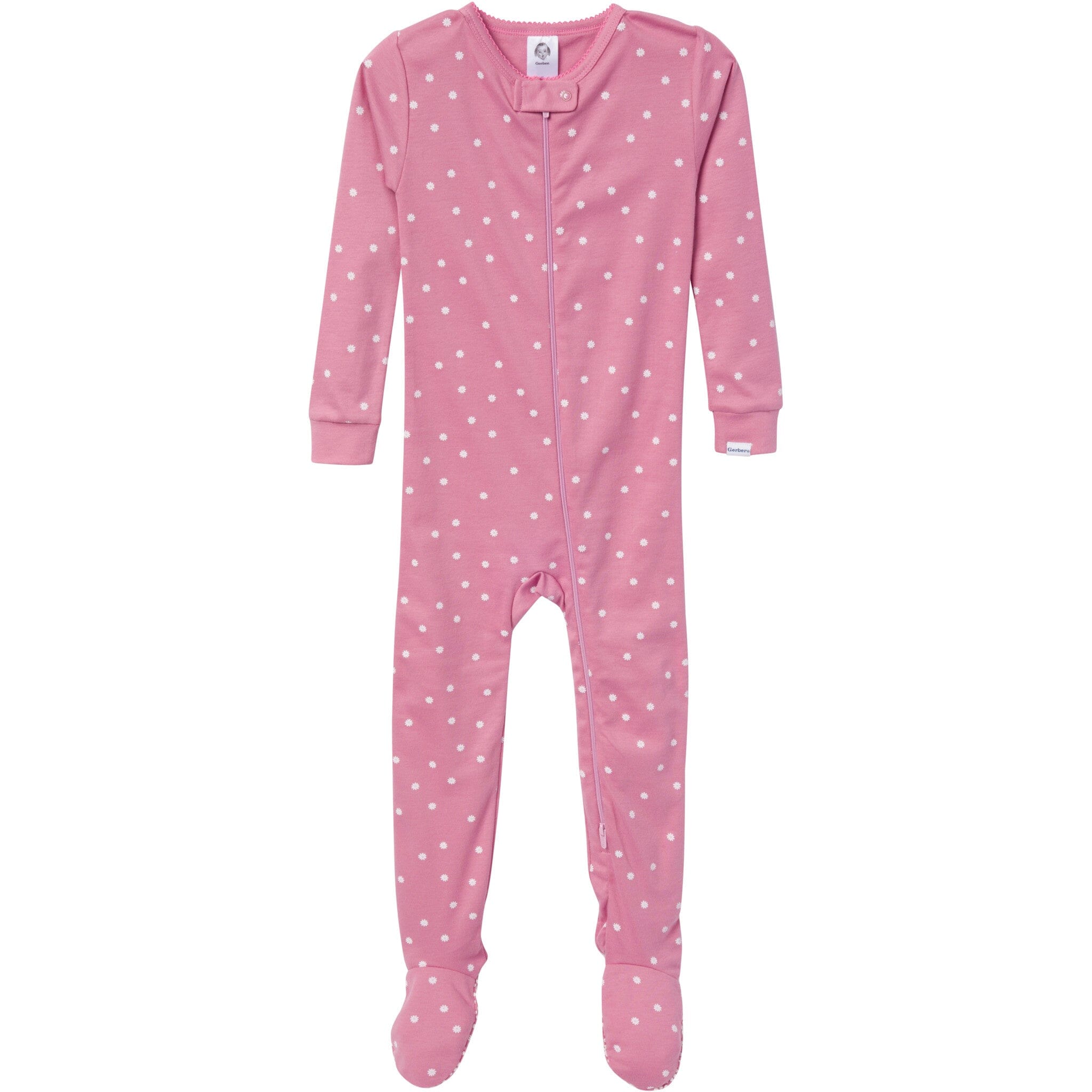 4-Pack Baby & Toddler Girls Dogs Snug Fit Footed Pajamas - Image 9