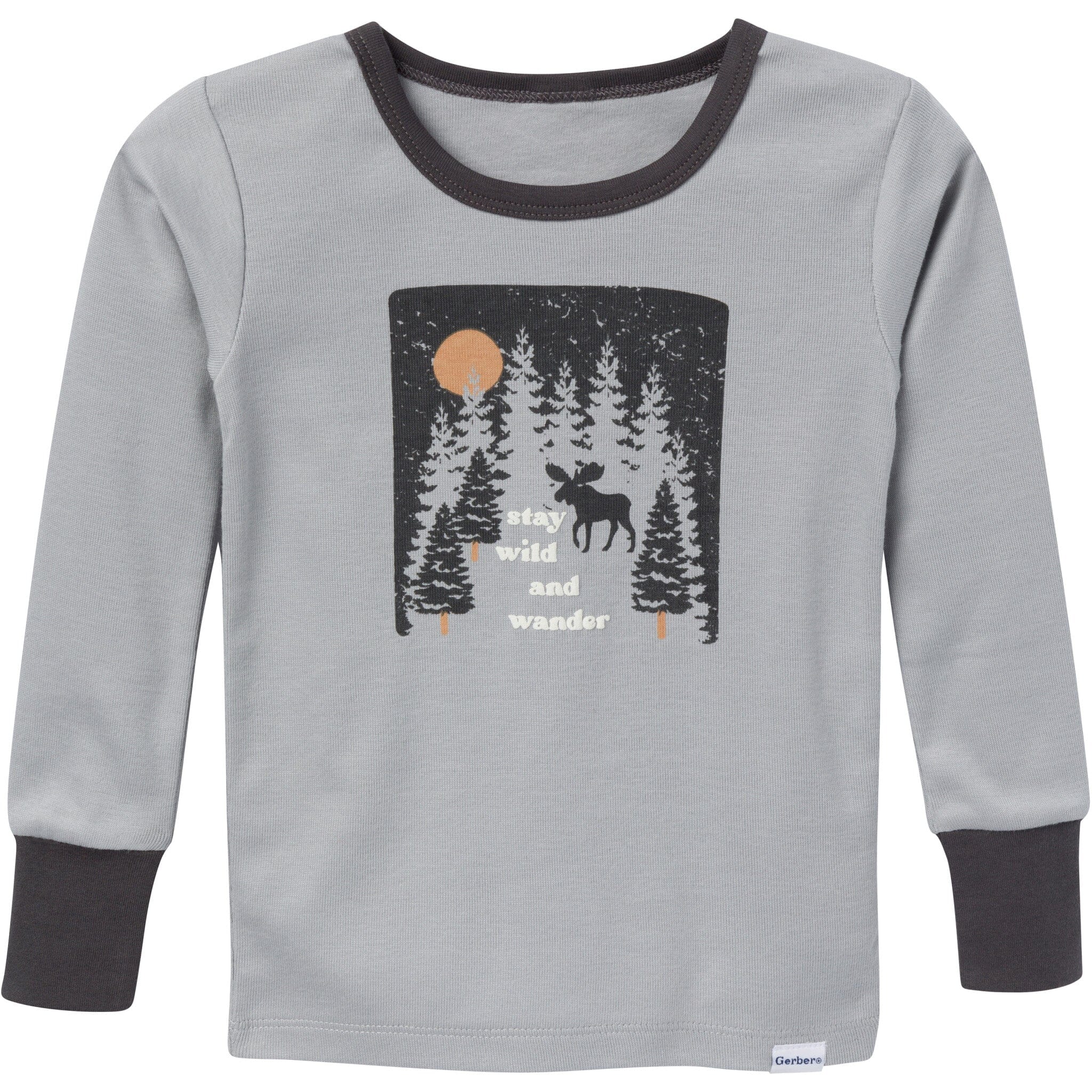 2-Piece Infant & Toddler Boys Moose Long Sleeve Pajama Set - Image 2