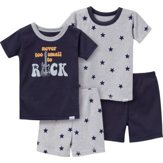 4-Piece Infant & Toddler Boys Music Top and Shorts Pajama Set