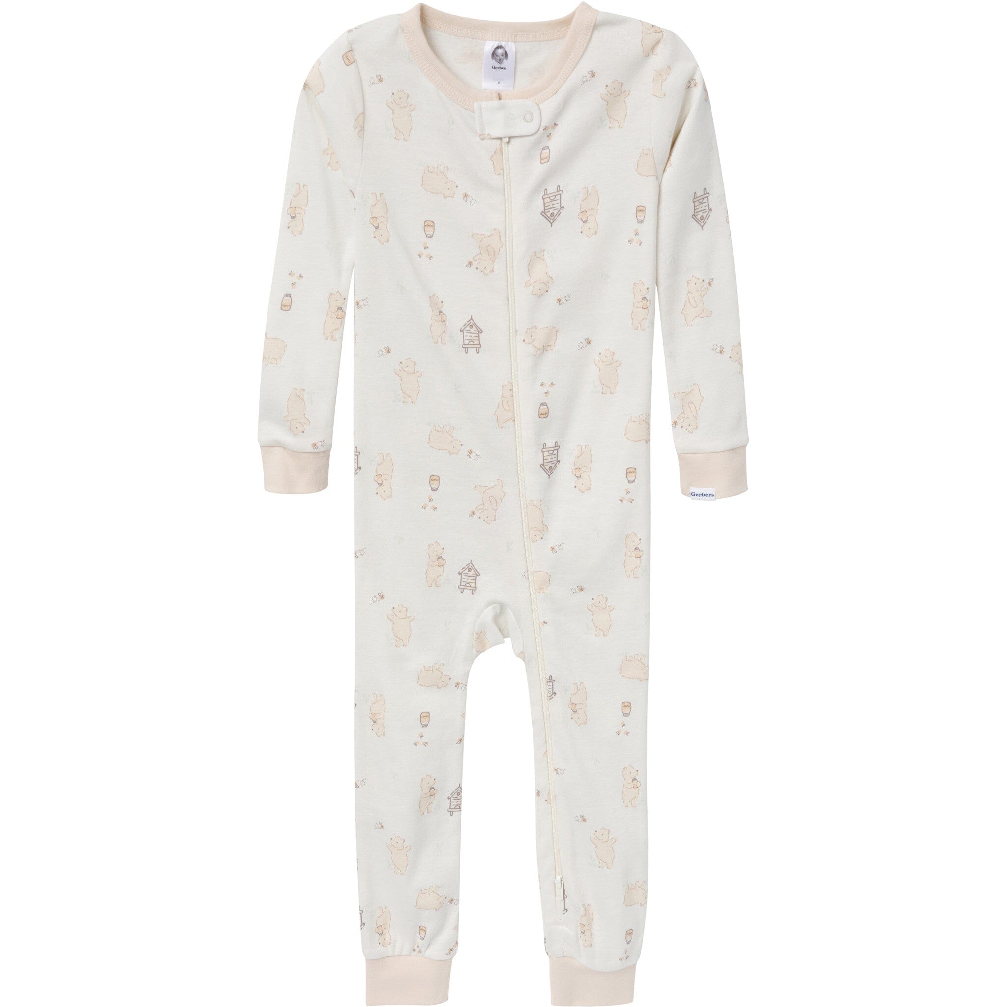 3-Pack Baby & Toddler Neutral Bear Snug Fit Footless Pajamas - Image 4