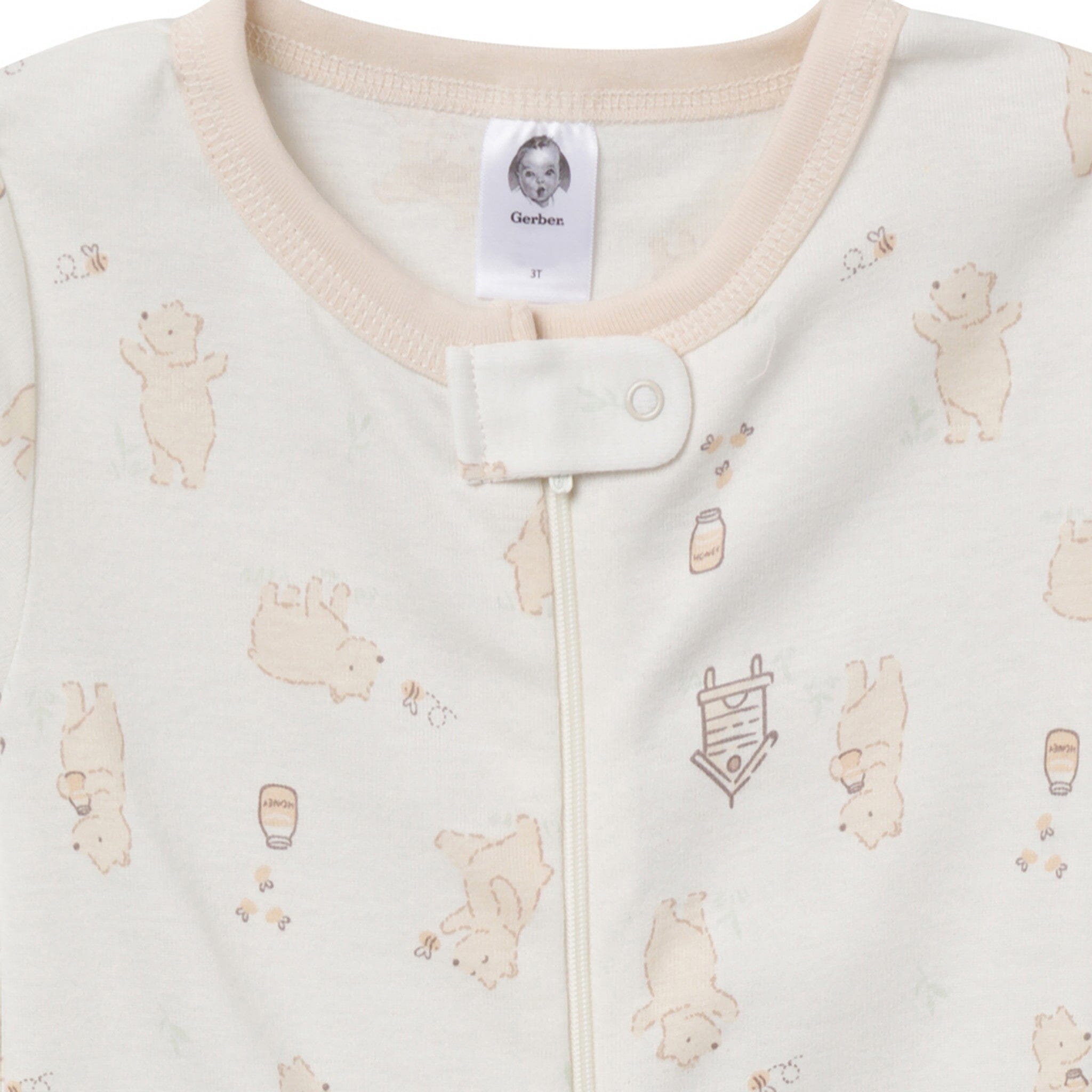 3-Pack Baby & Toddler Neutral Bear Snug Fit Footless Pajamas - Image 5