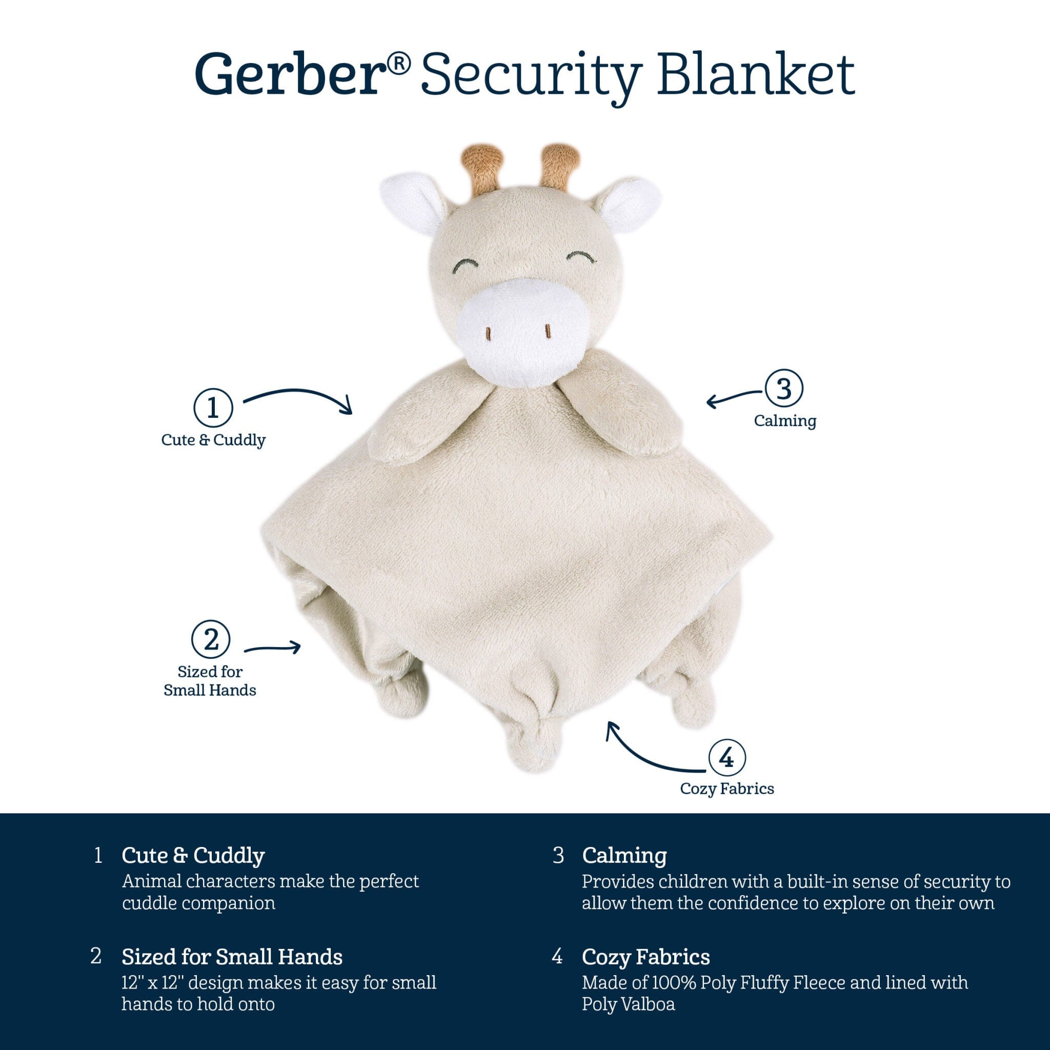 Baby Neutral Giraffe Security Blanket - Image 7