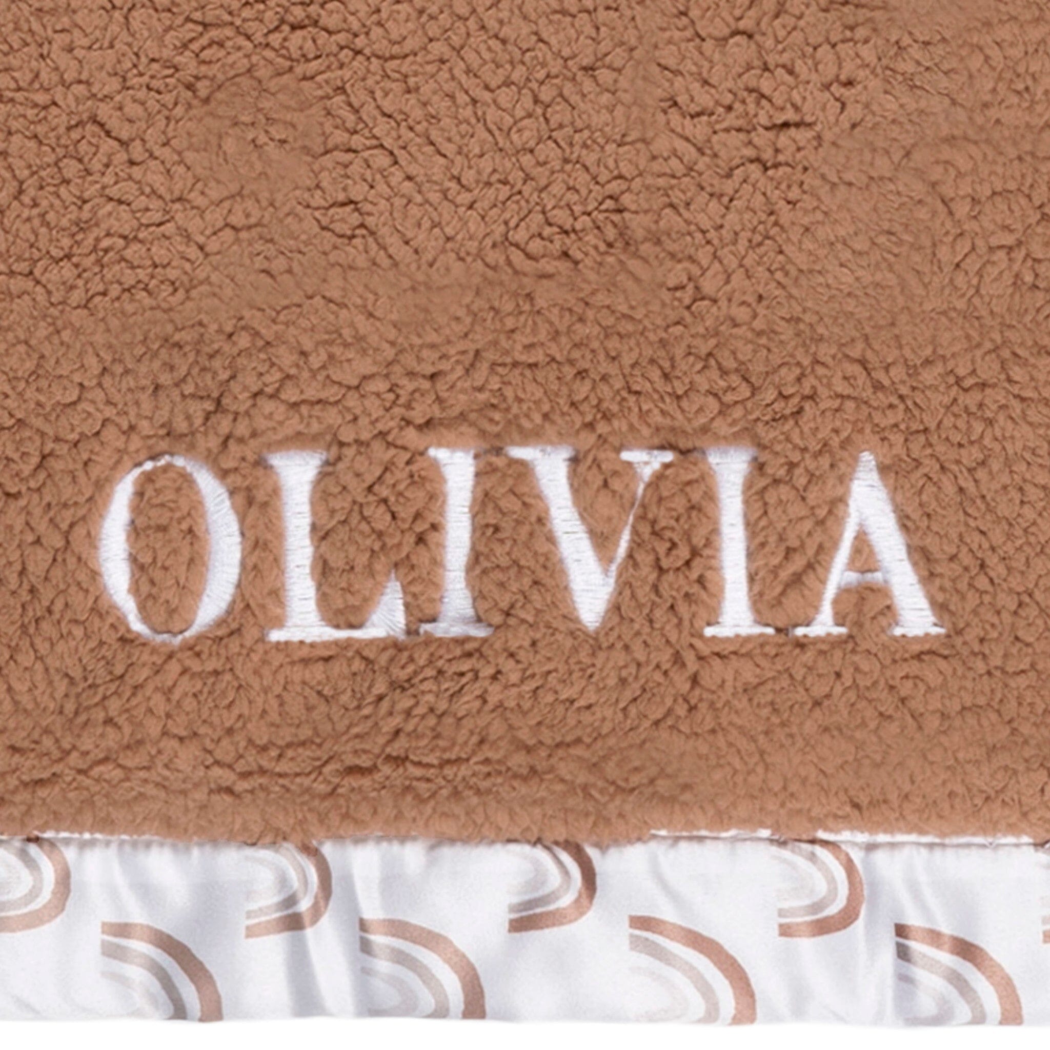 Embroidered Boho Rainbow Plush Blanket - Image 2
