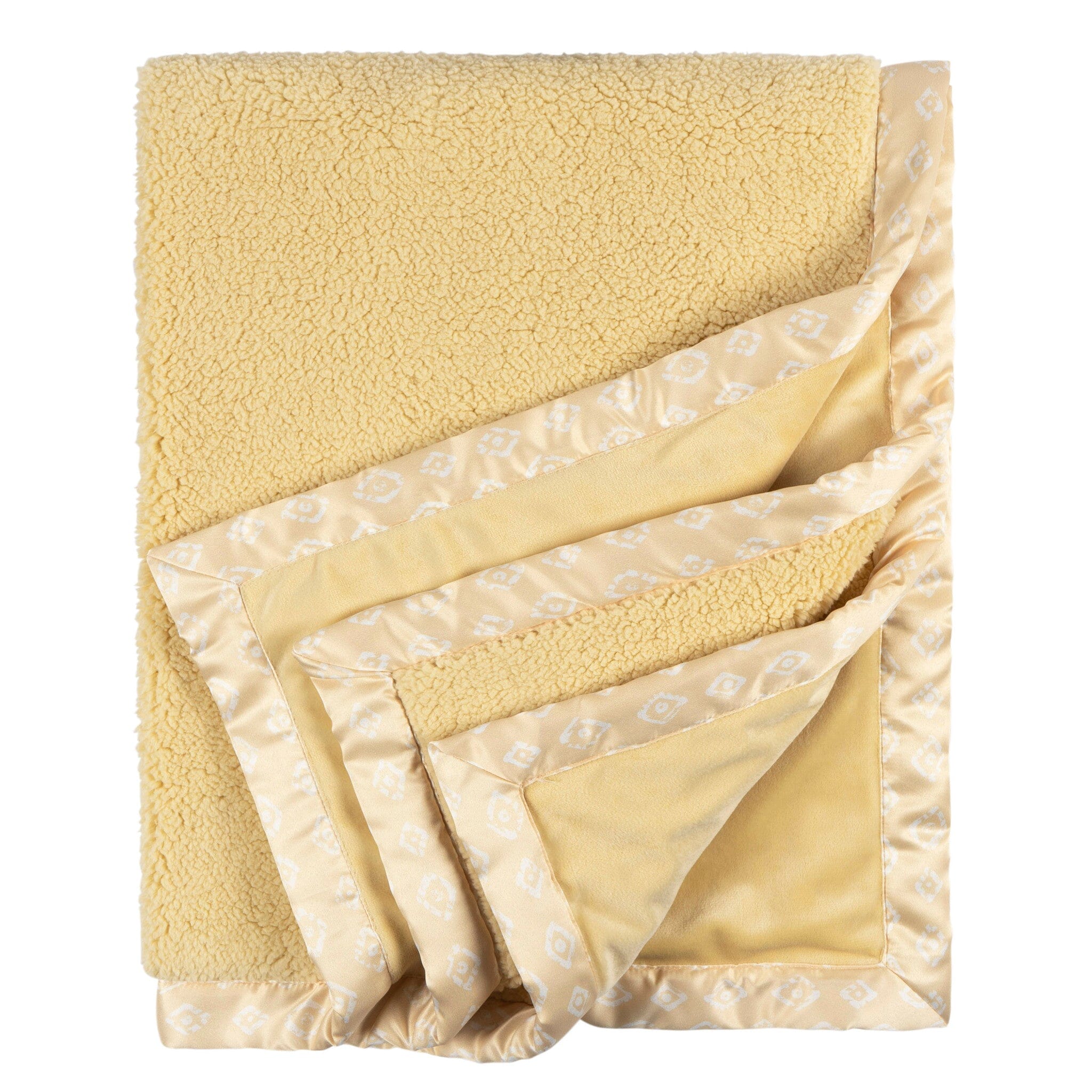 Embroidered Geo Trim Plush Blanket - Image 5