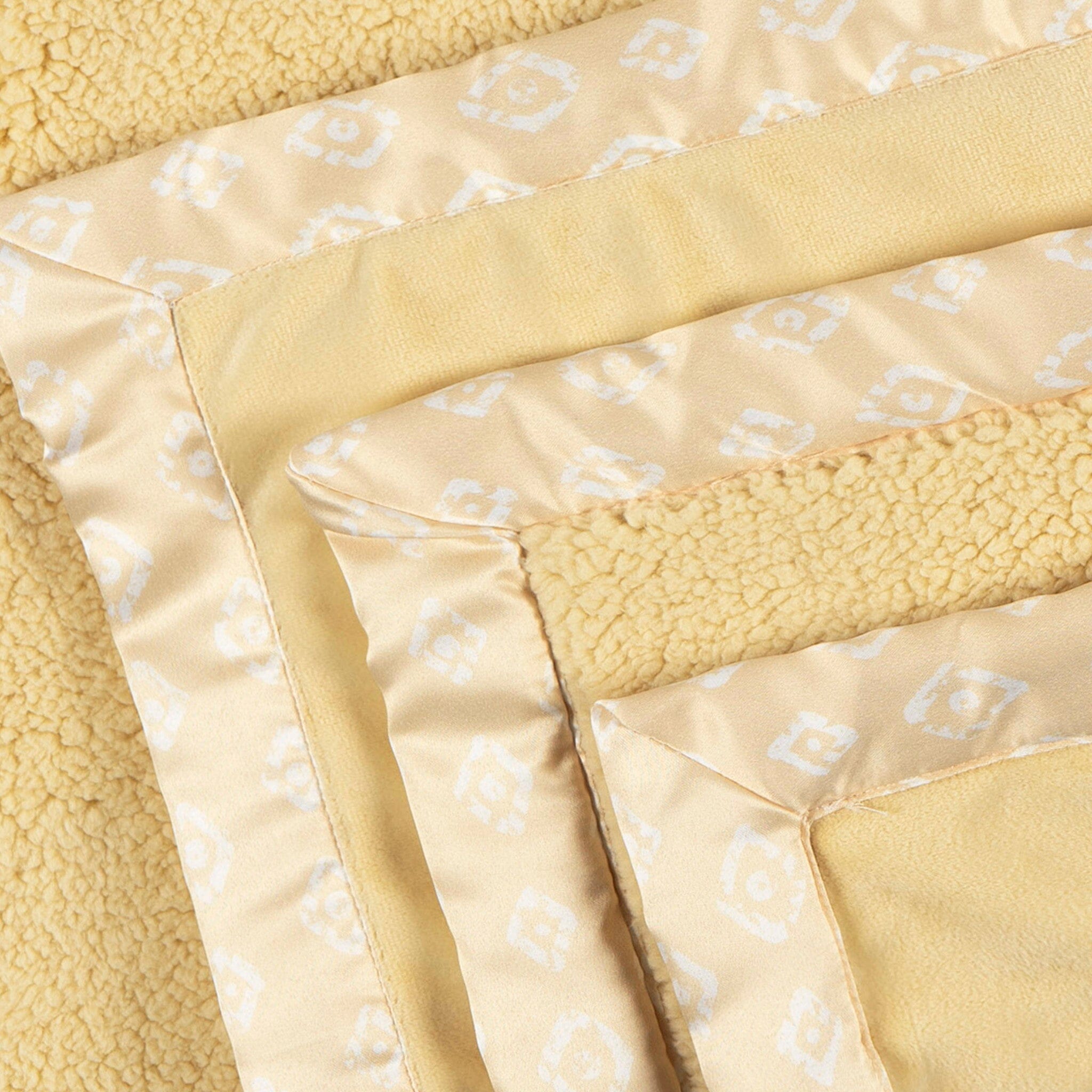 Embroidered Geo Trim Plush Blanket - Image 8