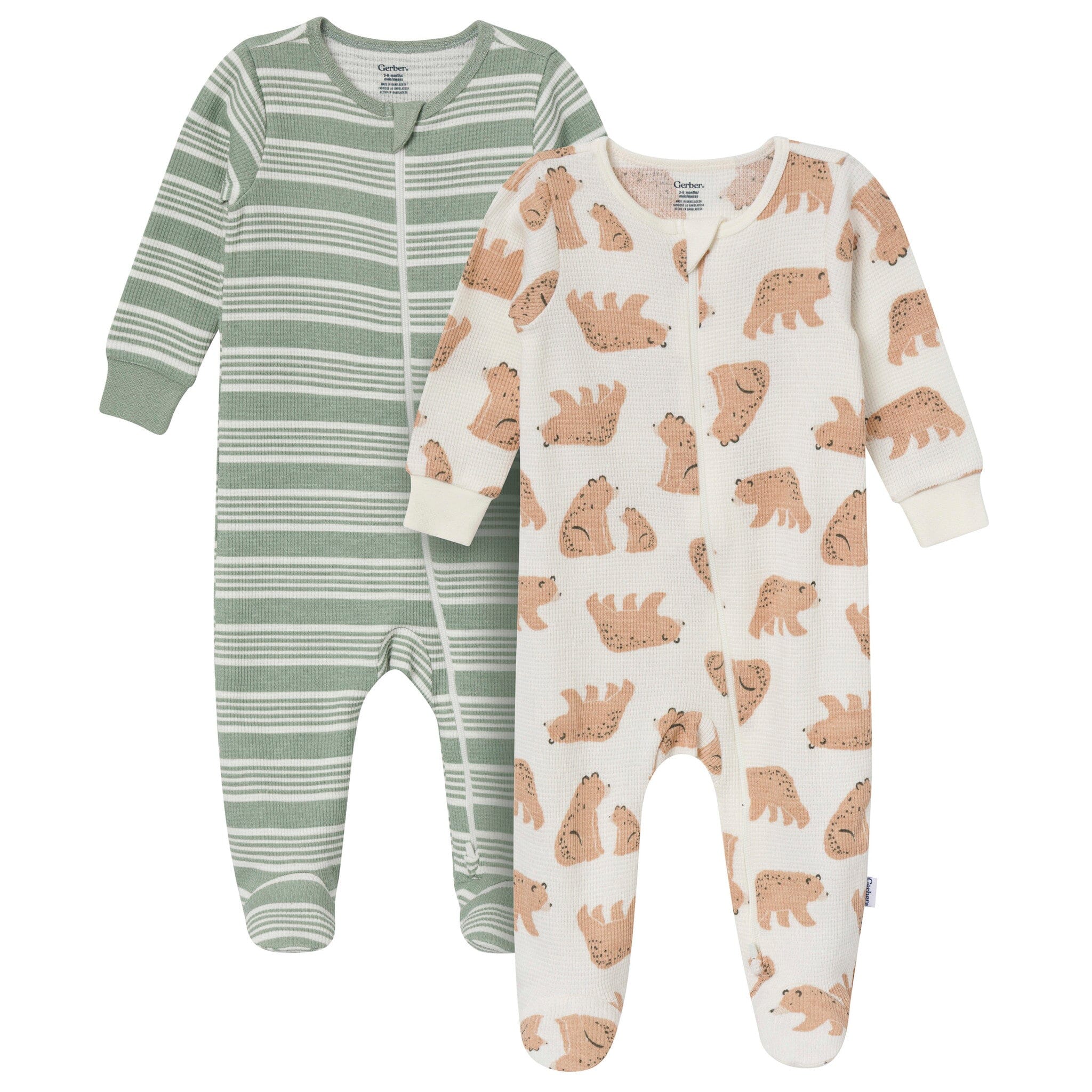 2-Pack Baby Boys Brown Bears Sleep 'N Play