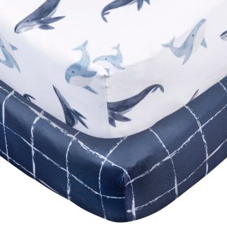 2-Pack Boys Coastal Calm Stretchy Crib Sheets