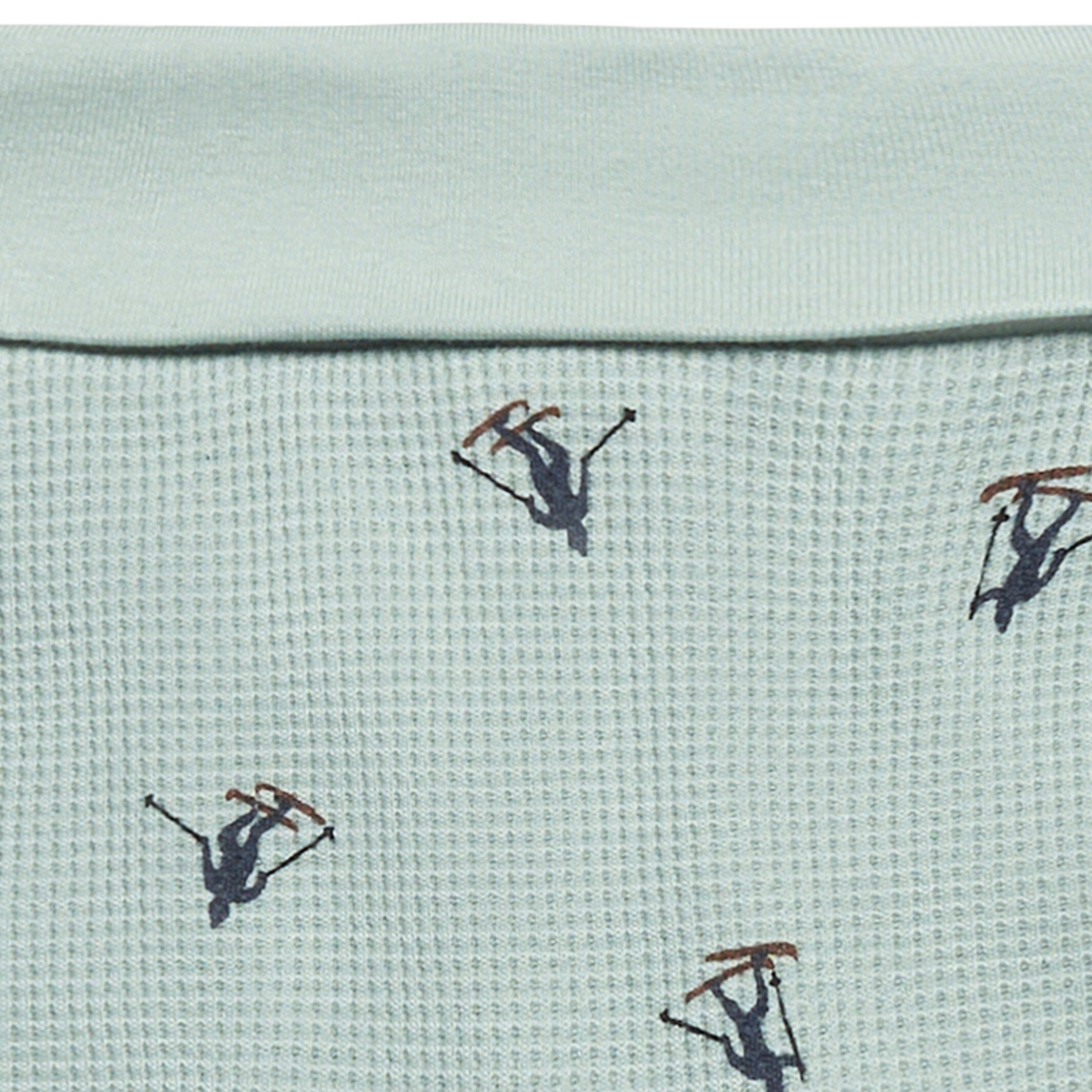 2-Piece Baby Neutral Blue Skier Bodysuit and Pant Set - Image 6