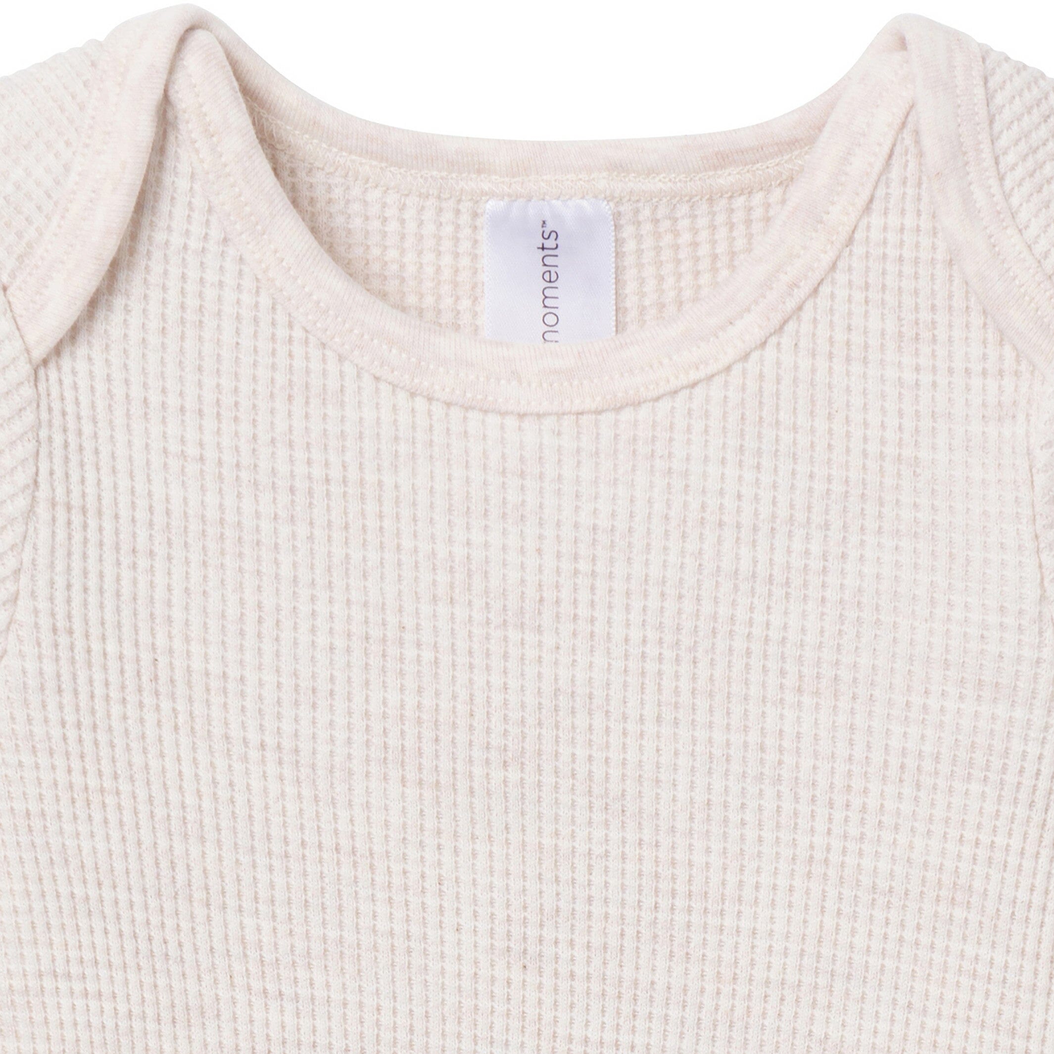 2-Piece Baby Neutral Oatmeal Heather Bodysuit and Pant Set - Image 3