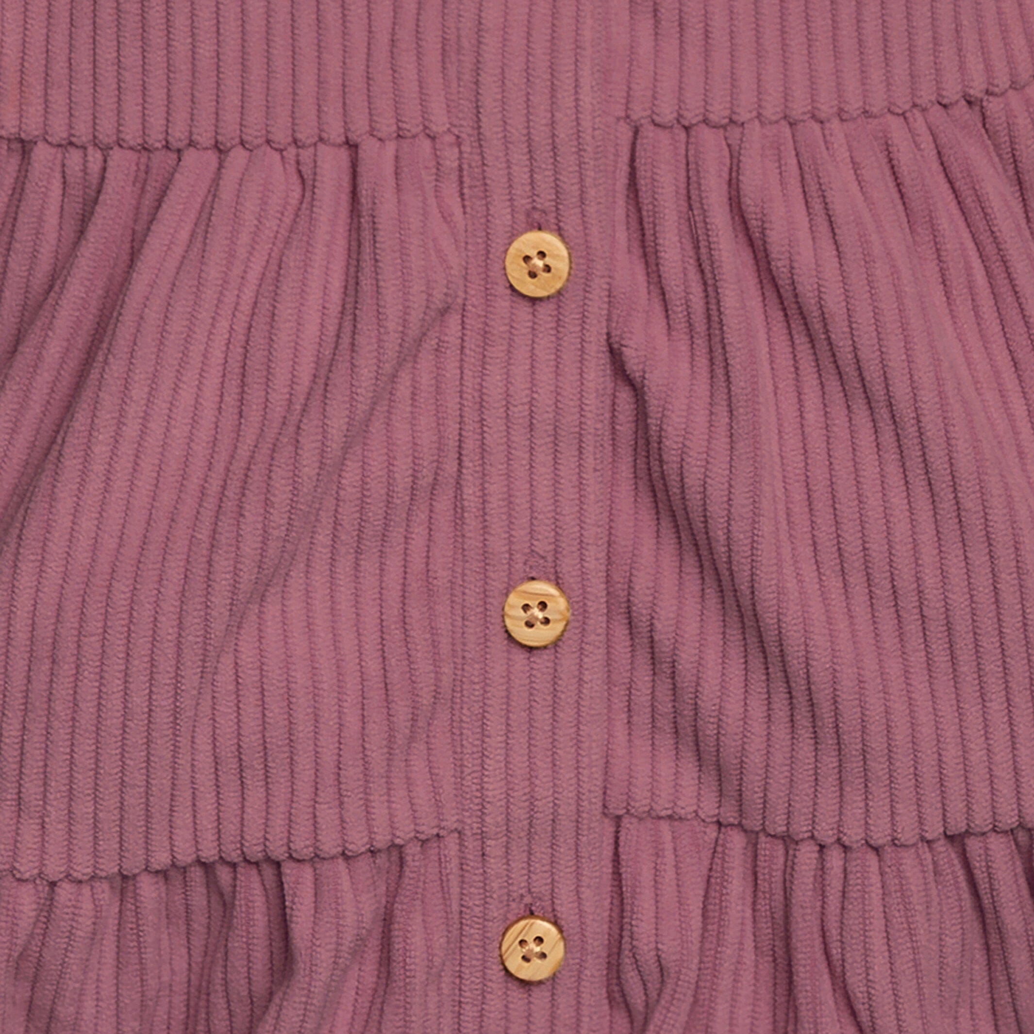 2-Piece Baby Girls Wine Corduroy Dress Set - Image 4