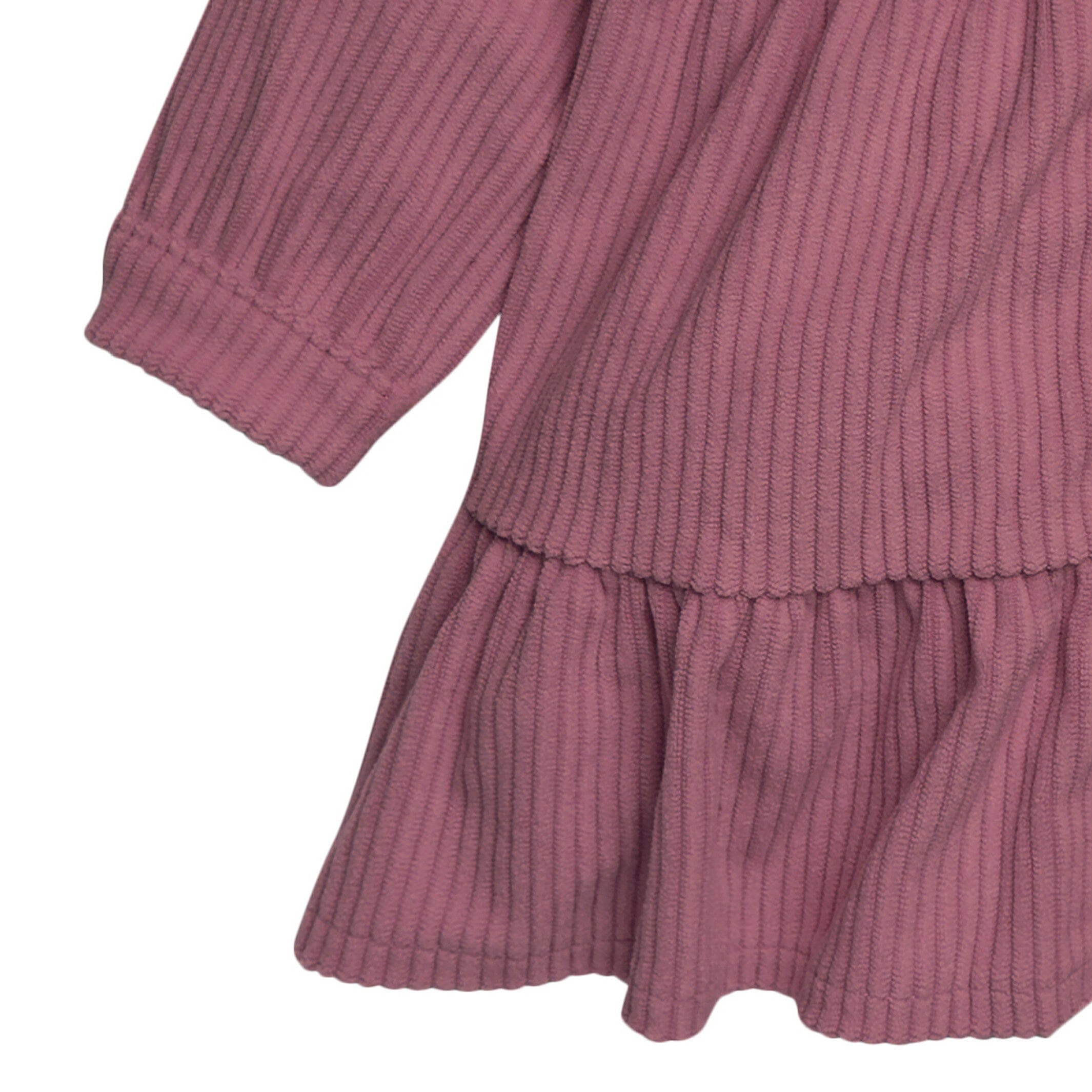 2-Piece Baby Girls Wine Corduroy Dress Set - Image 5