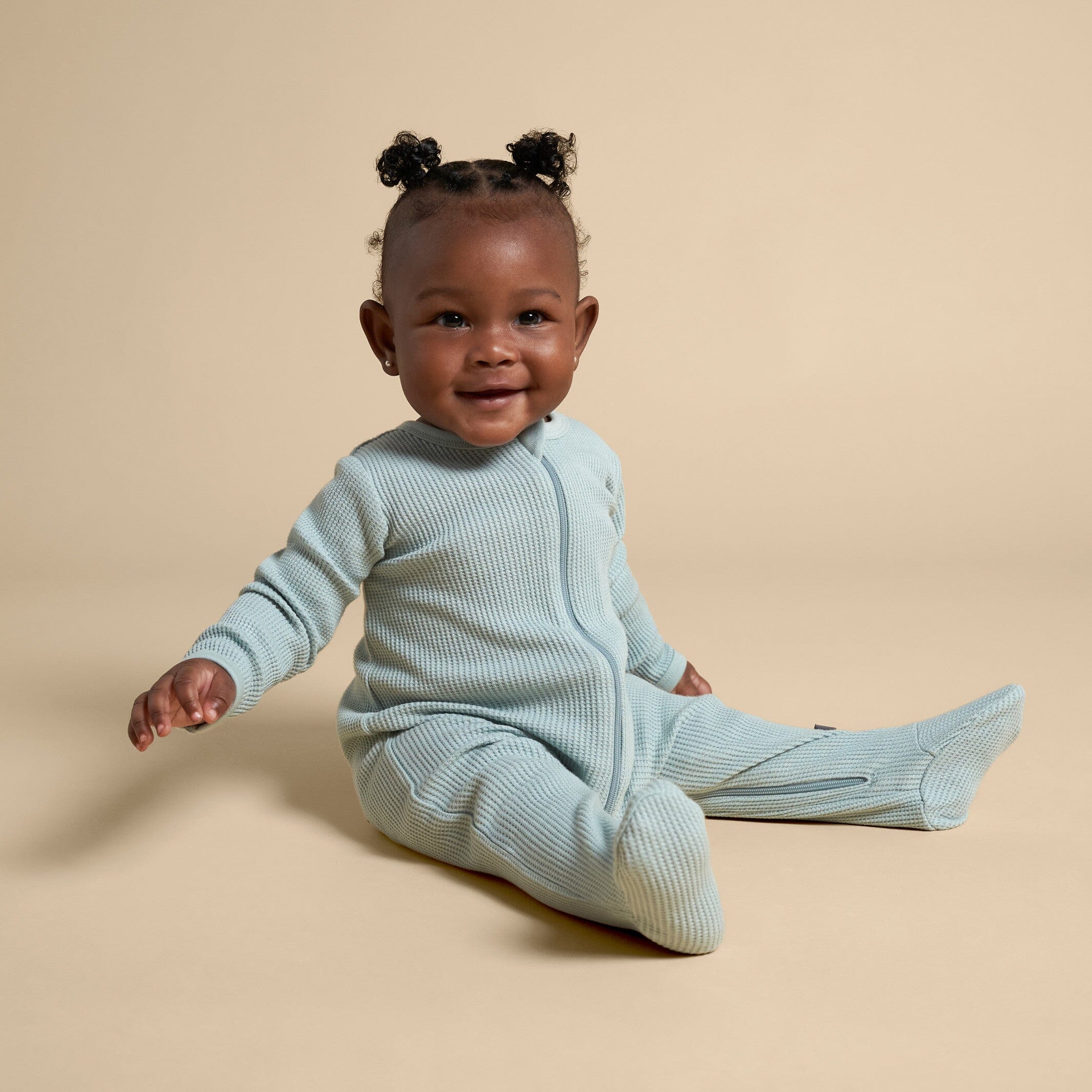 Baby Neutral Medium Sky Waffle Sleep 'N Play - Image 3