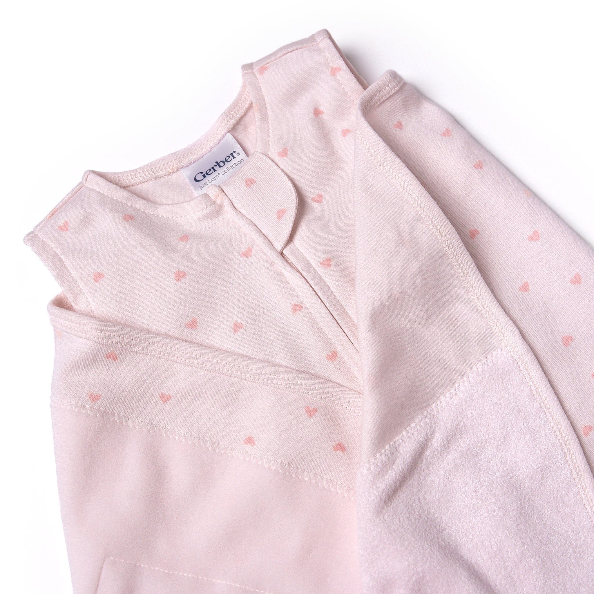 Baby Girls Pink Hearts Wearable Swaddle Wrap - Image 2