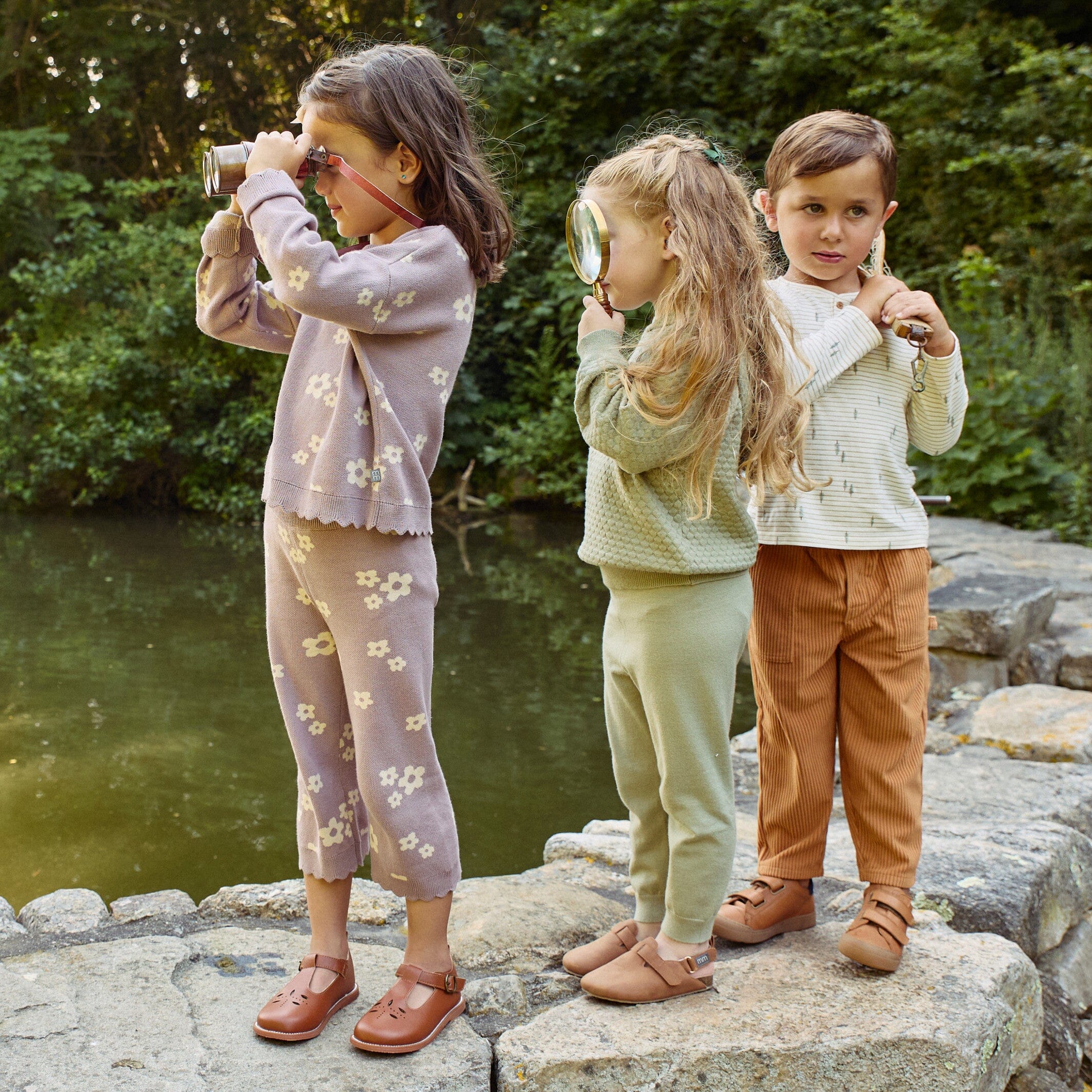 2-Piece Infant & Toddler Girls Medium Lilac Cluster Jacquard Sweater and Pant Set - Image 2