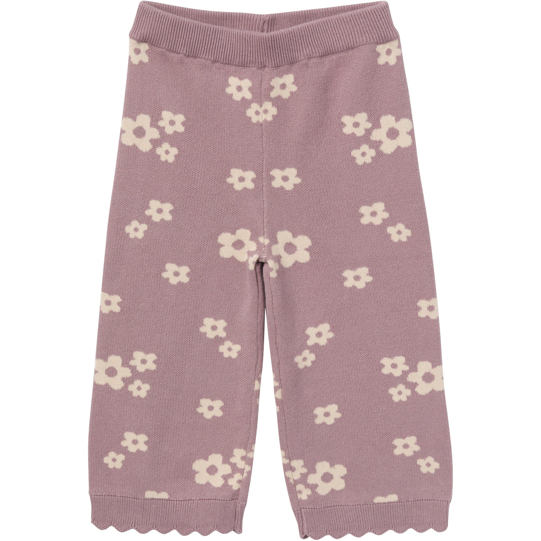 2-Piece Infant & Toddler Girls Medium Lilac Cluster Jacquard Sweater and Pant Set - Image 6