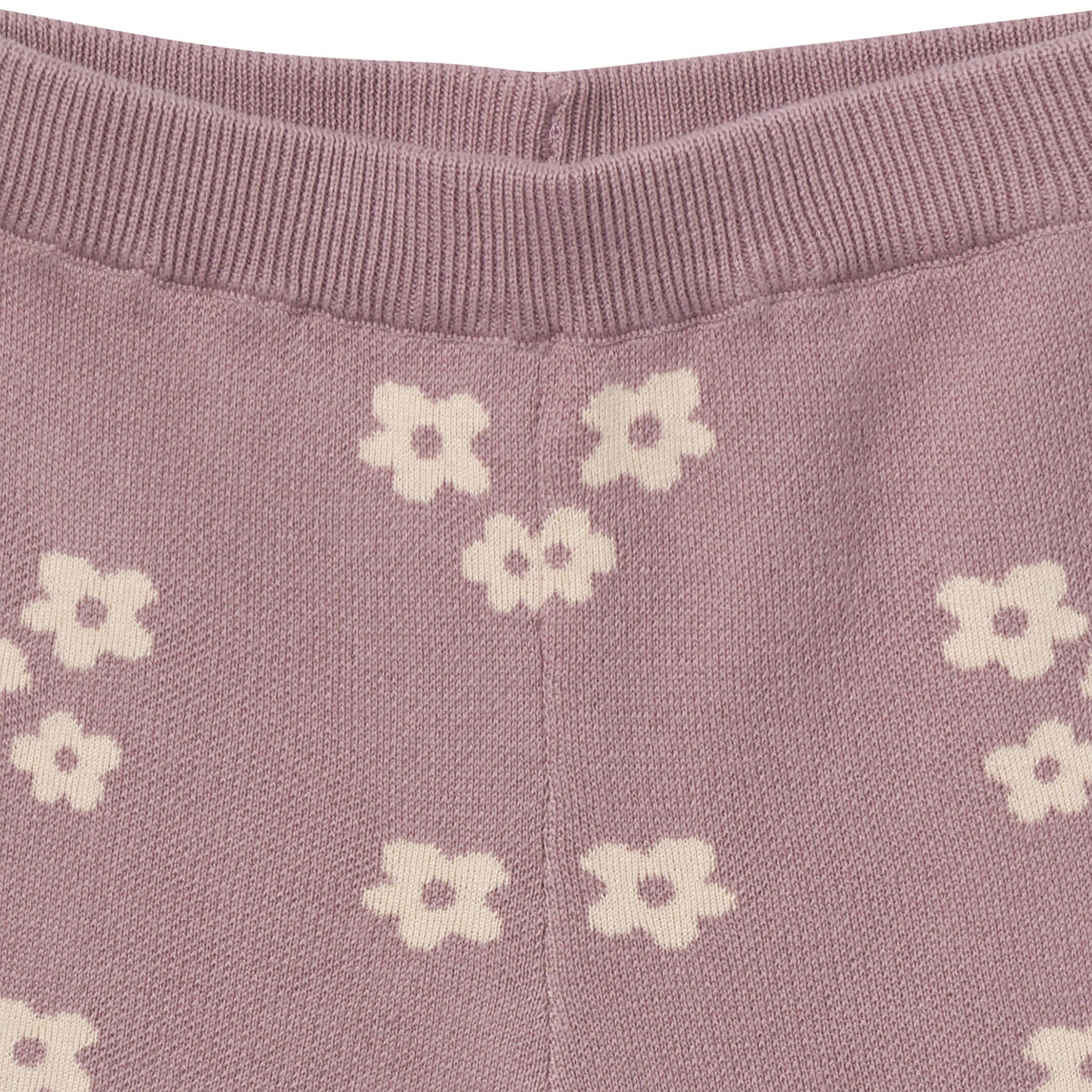 2-Piece Infant & Toddler Girls Medium Lilac Cluster Jacquard Sweater and Pant Set - Image 7