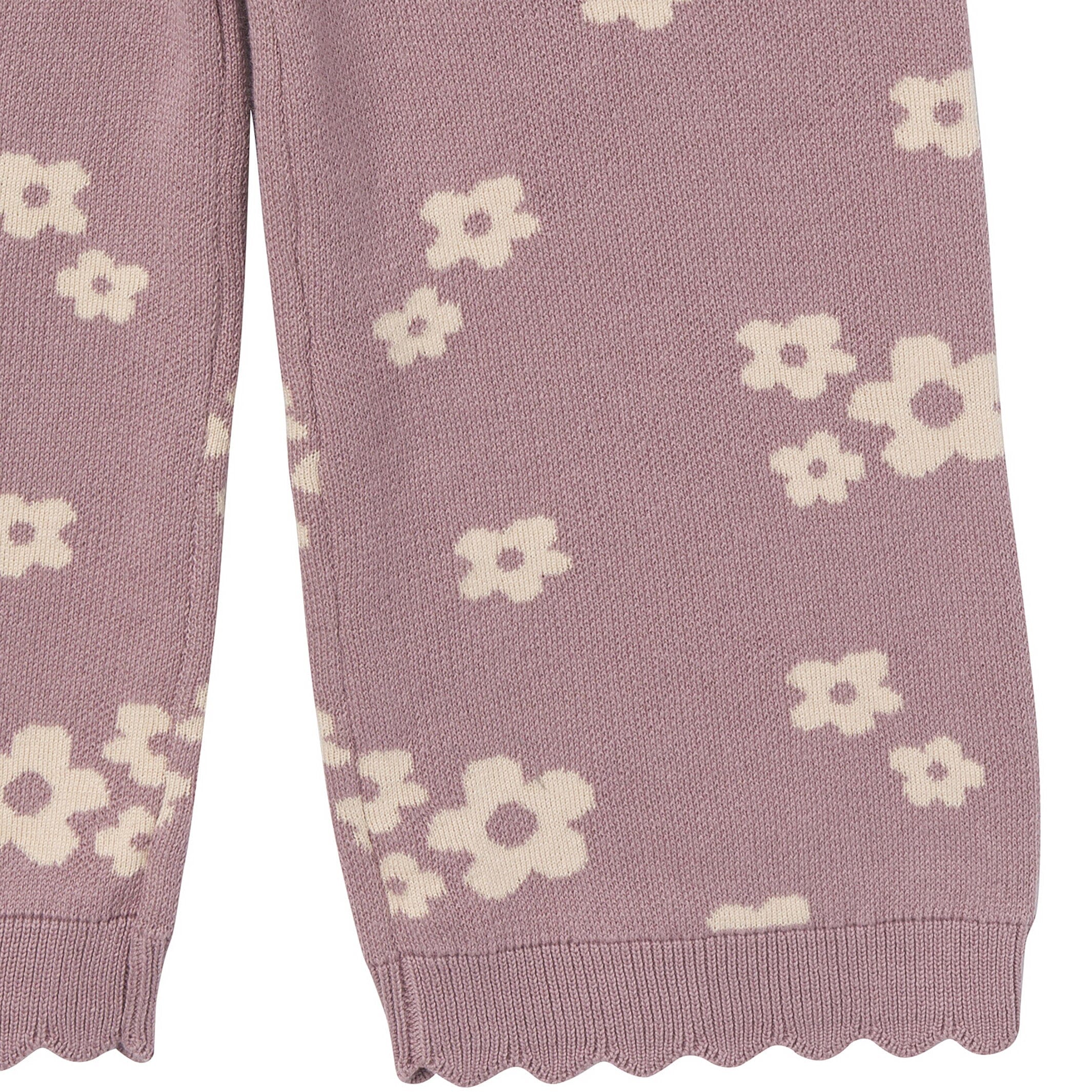 2-Piece Infant & Toddler Girls Medium Lilac Cluster Jacquard Sweater and Pant Set - Image 8