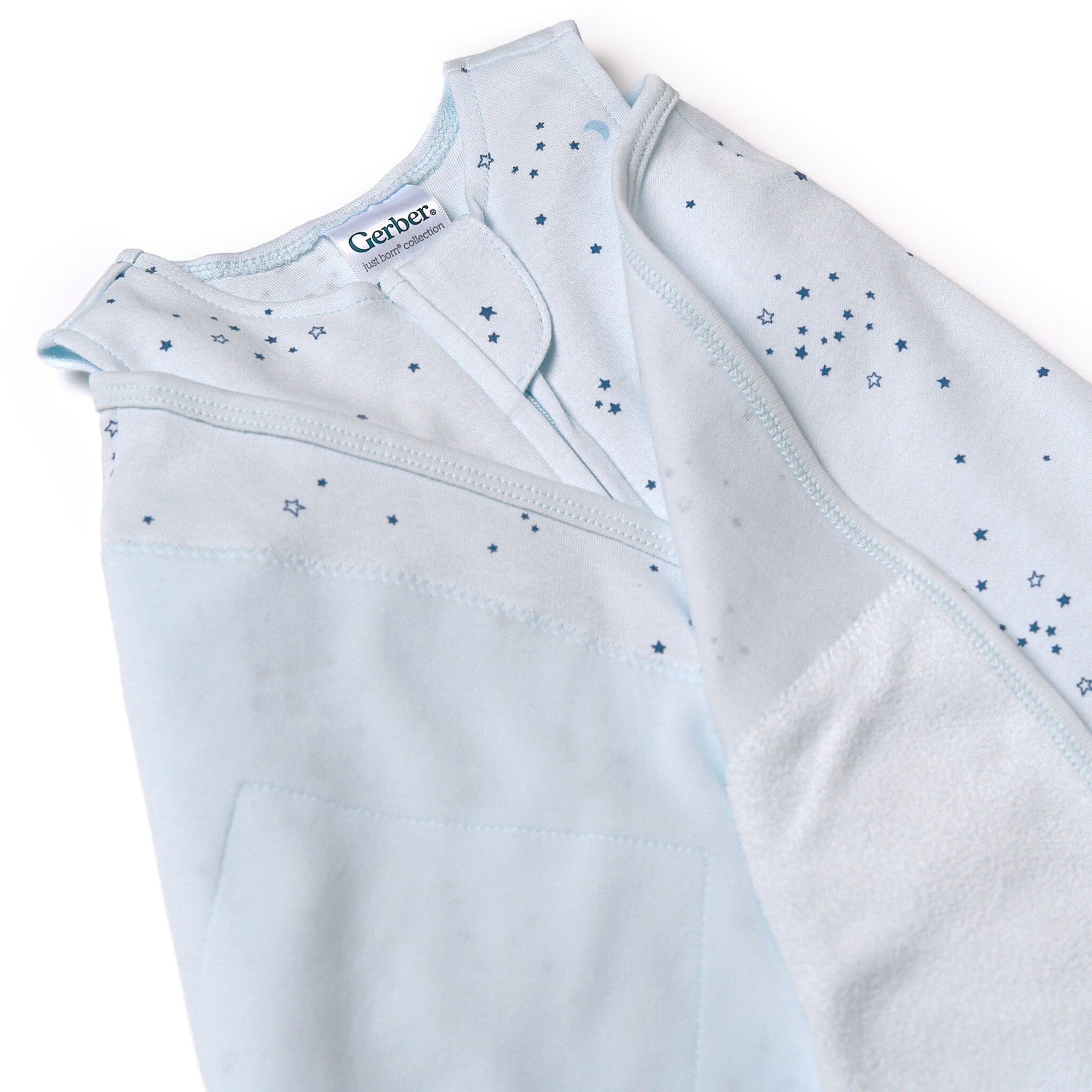 Baby Boys Blue Stars Wearable Swaddle Wrap - Image 2